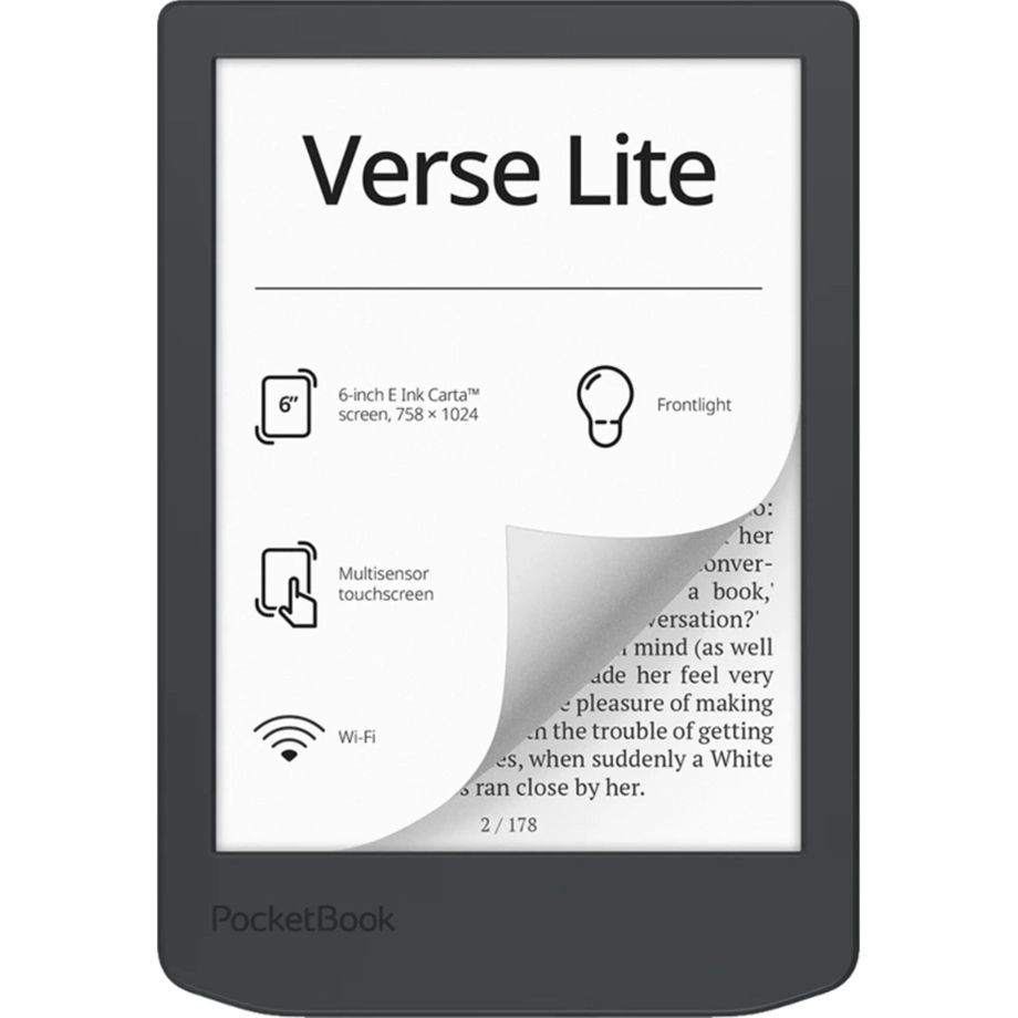 PocketBook Verse Lite Midnight Grey eBook Reader PB619-T-WW-B