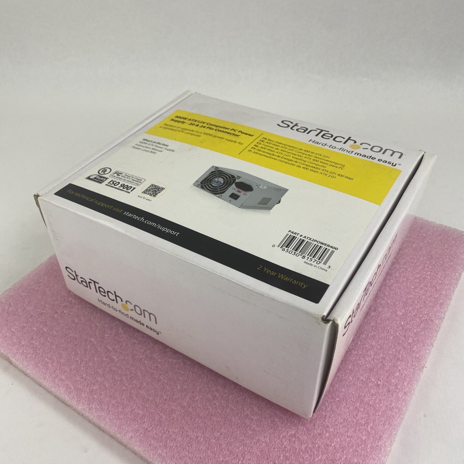 Startech AP-450XS12V ATX2PW400PRO Power Supply No Power Cord