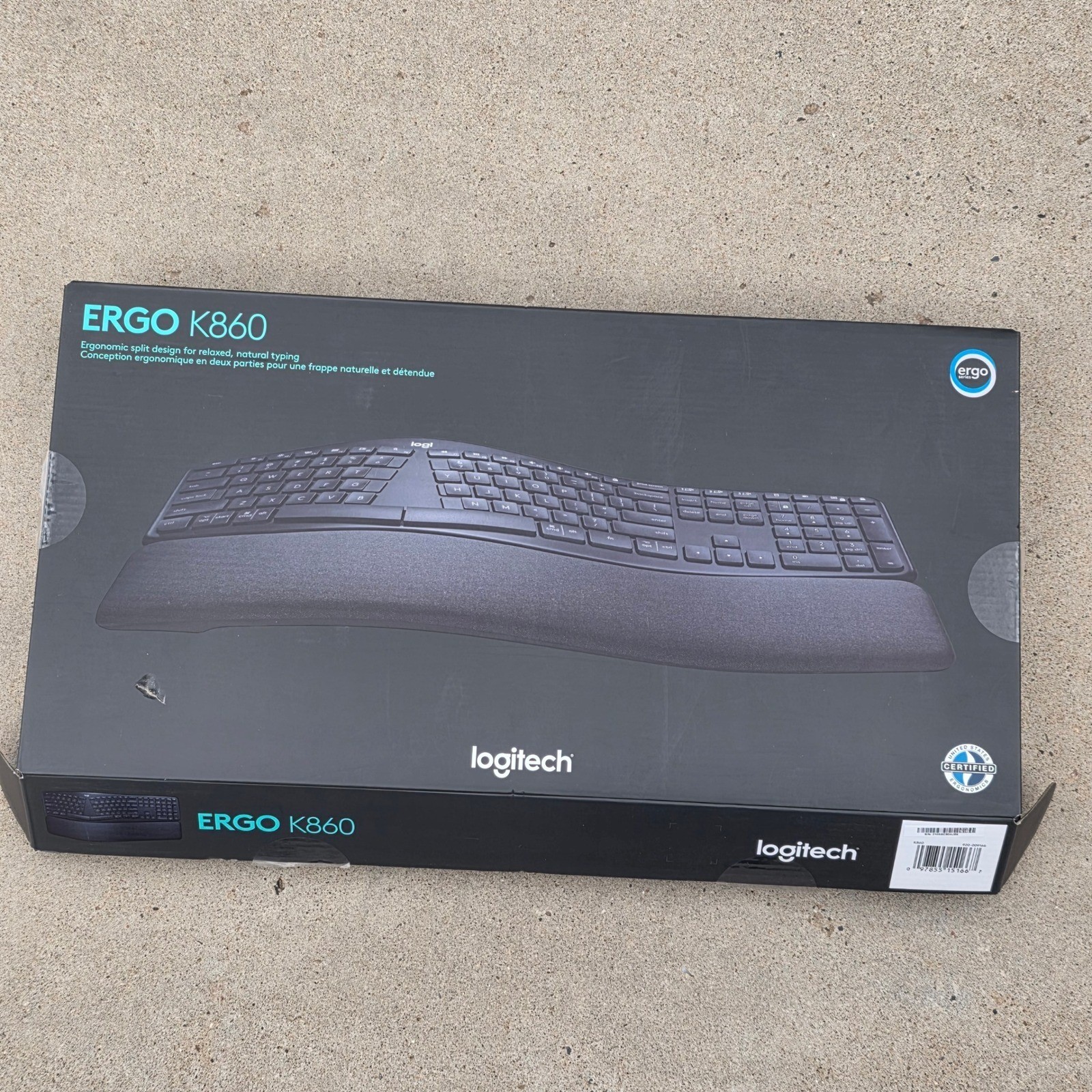 Logitech ERGO K860 Wireless Ergonomic Keyboard Split Bluetooth YR0072 Open Box