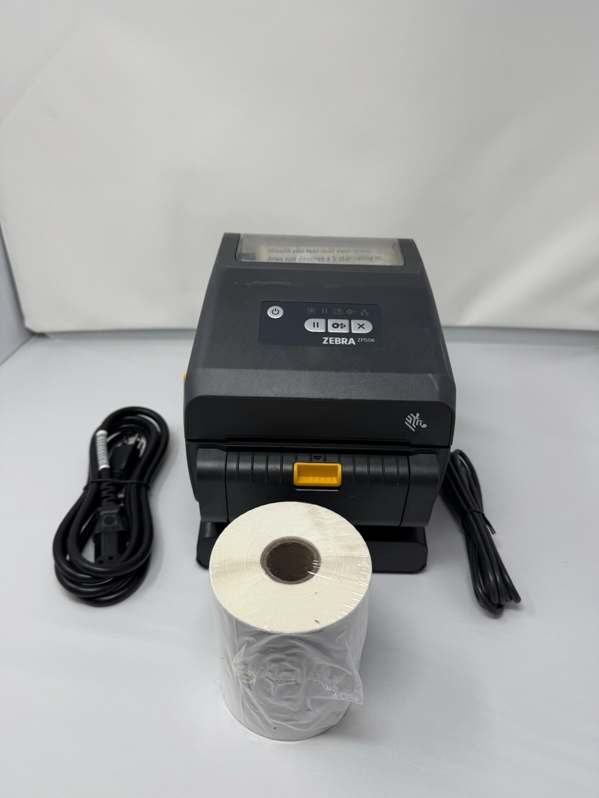Zebra ZP506 Direct Thermal Printer  ETHERNET with Labels and Cables REFURBISHED