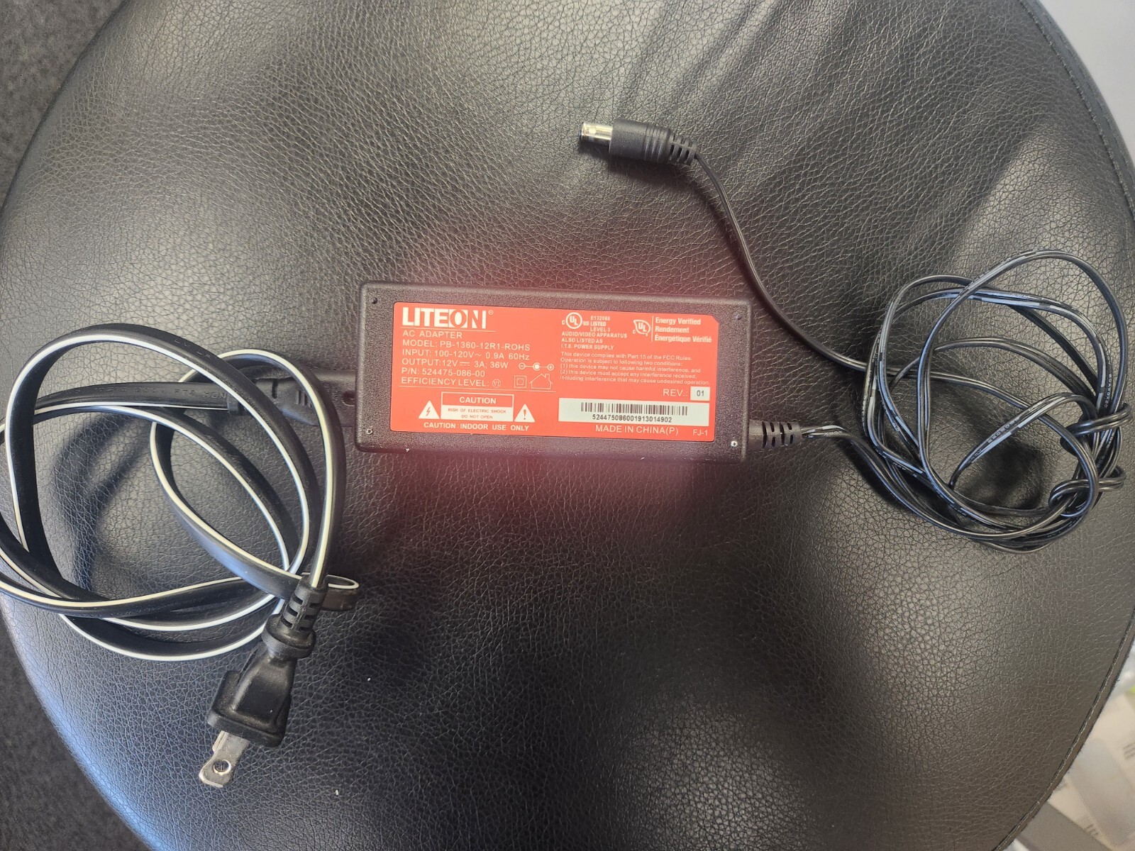 Lite-On AC Adapter Model PB-1360-12R1-ROHS