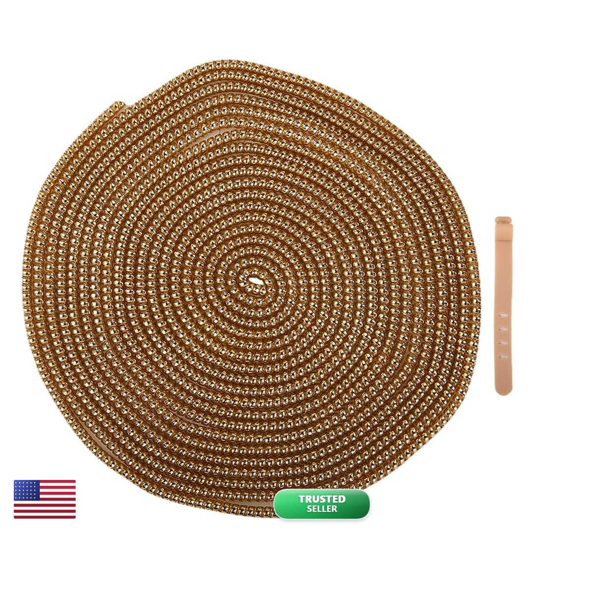 QLD COVER 4.8M Spiral Cable Protector for Phone/Pad/Laptop USB - Laser Brown