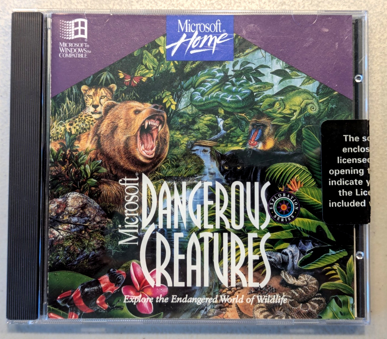 Vintage Microsoft Home Dangerous Creatures PC CD ROM 1994