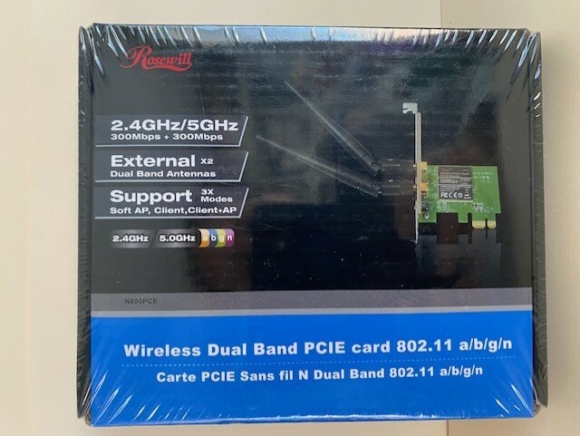 Rosewill N600PCE Wireless N Dual Band Adapter_PCIE Card 802.11 a/b/g/n