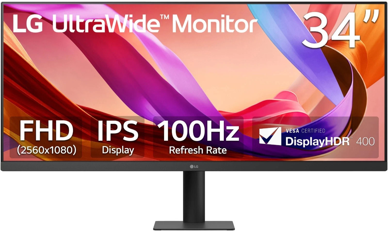 LG 34" WFHD UltraWide IPS Monitor 100Hz 5ms DisplayHDR 400