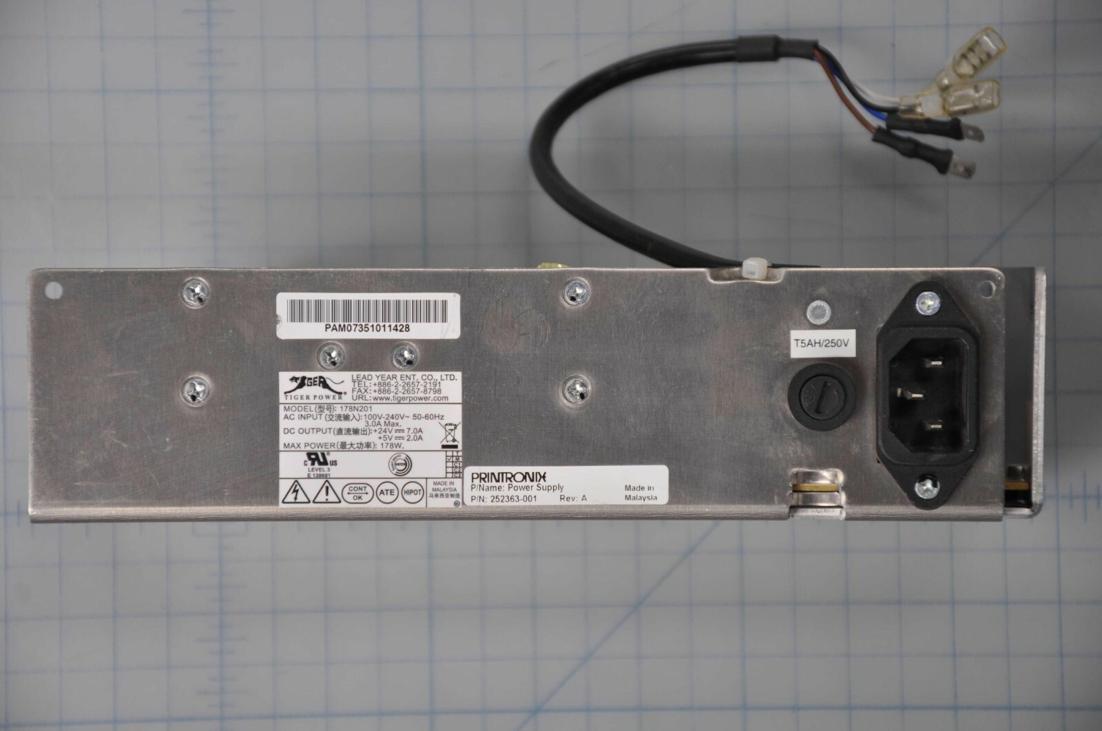 Printronix T4M/SL4M Thermal Print Power Supply PCBA 44D7591