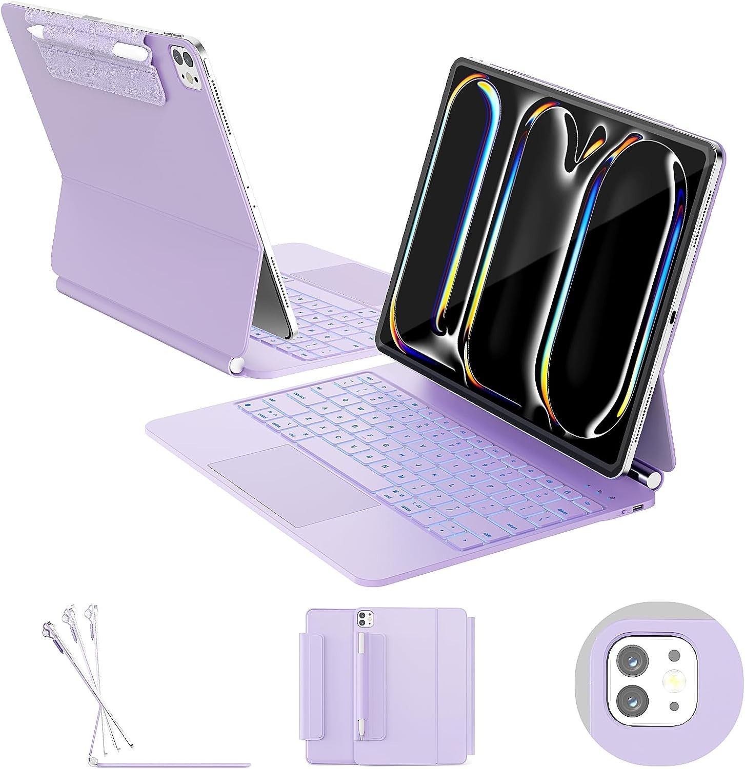 RAYMCRAFT for iPad Pro 13-inch Case with Keyboard (M5/M4, 2025/2024) T65-03