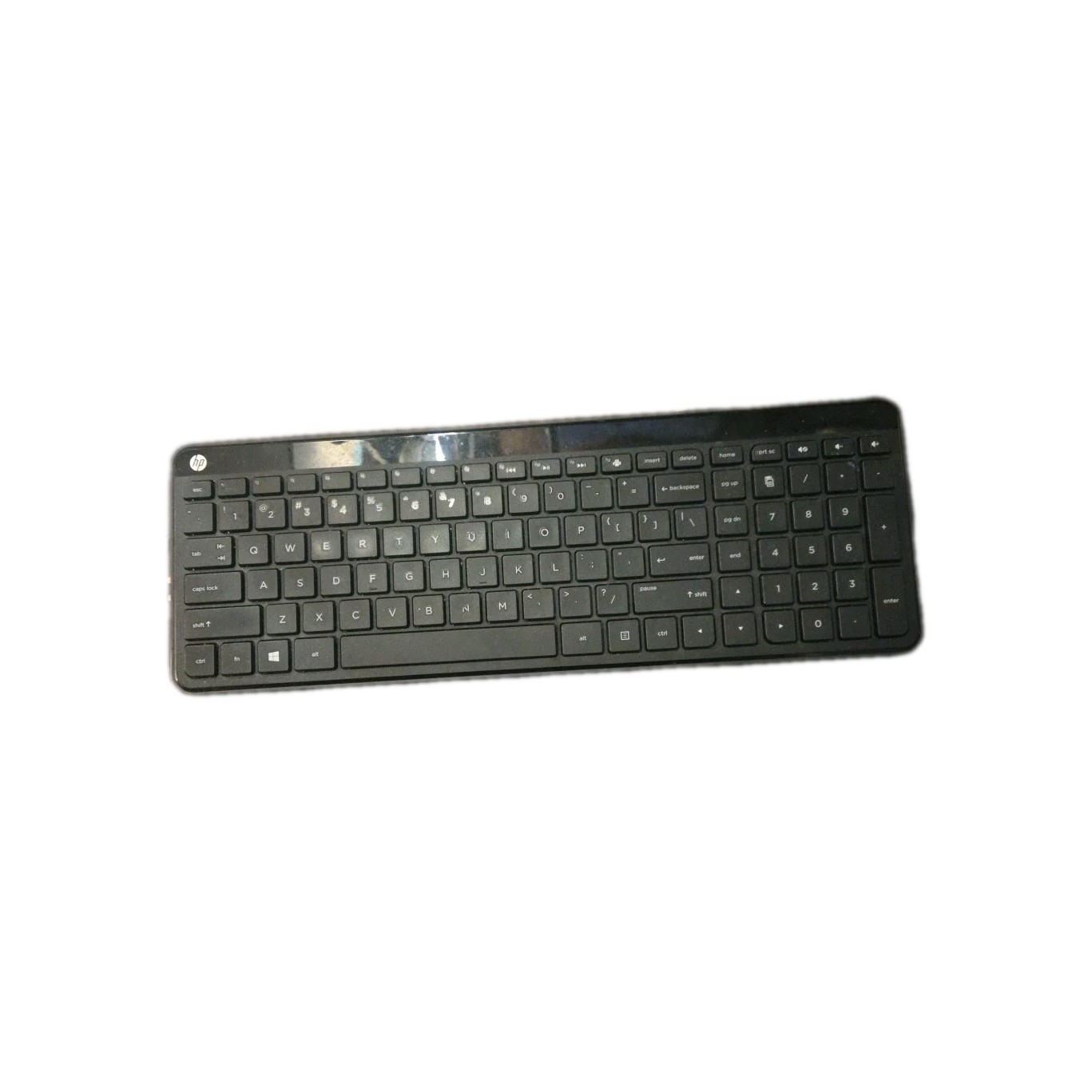 HP KBAH21, Wired Slim Keyboard, Black, English For Parts Or Tested