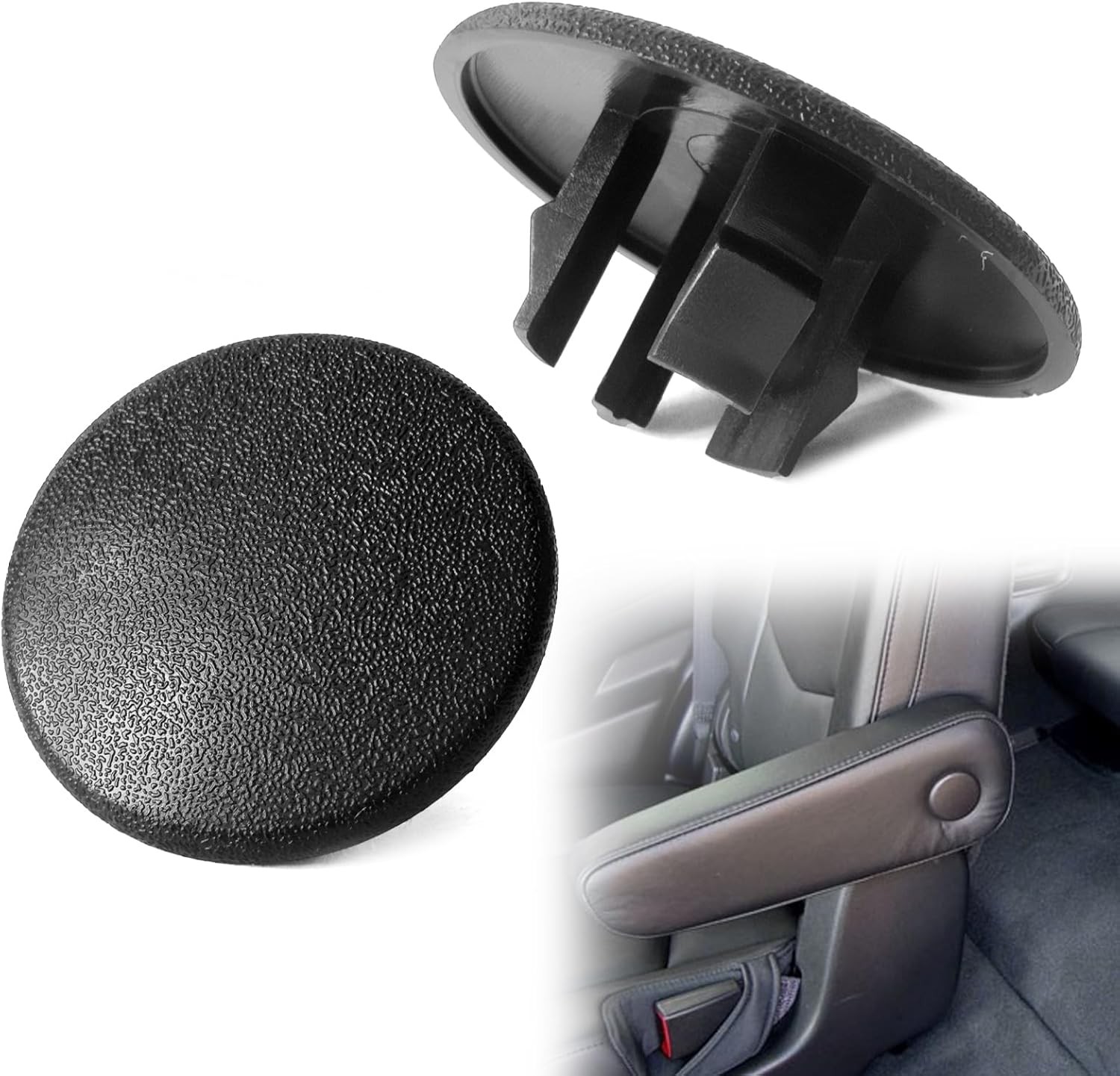 2pcs Armrest Cap Cover Compatible with 07-19 Tahoe Suburban Yukon black 