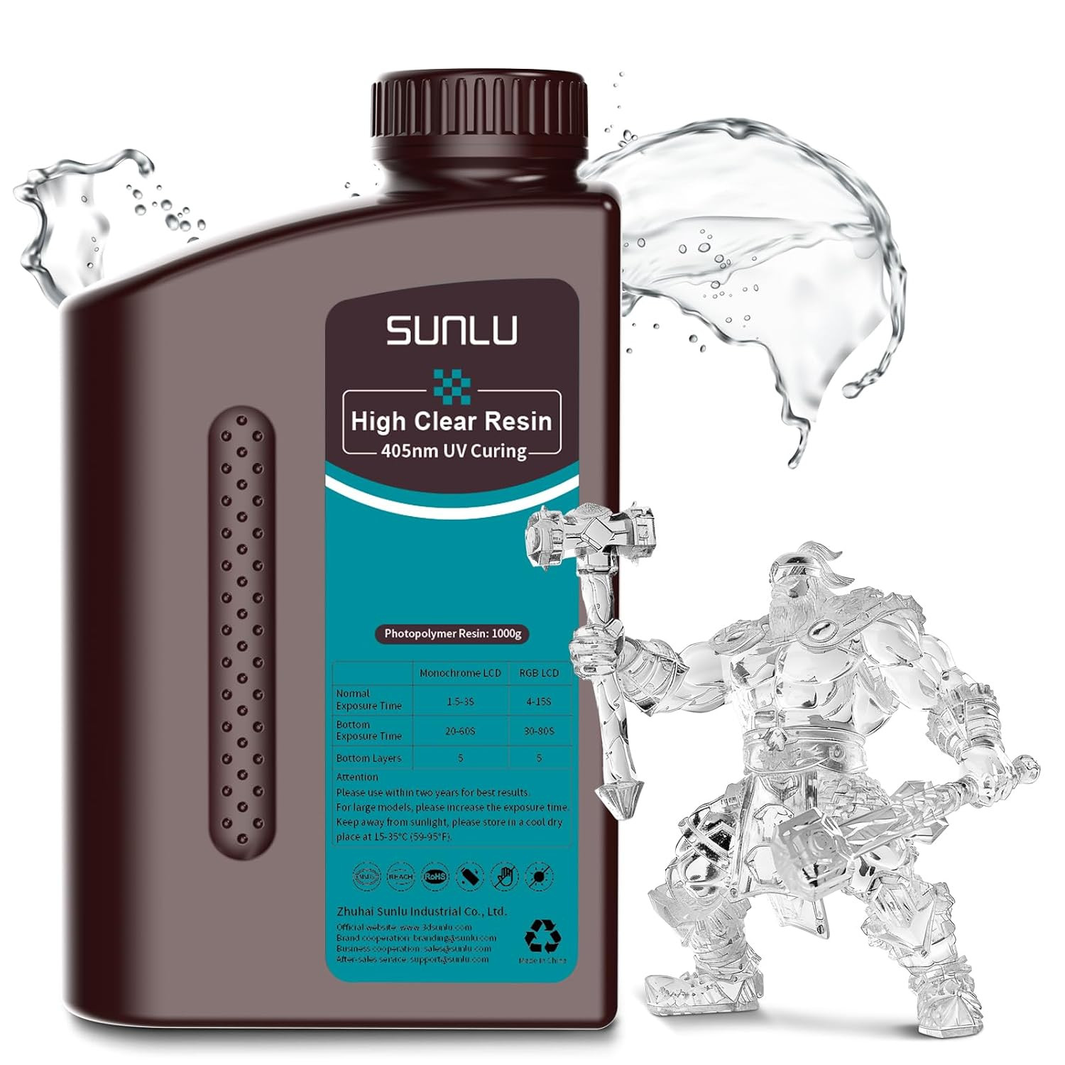 High Clear 3D Printer Resin, High Transparency 3D Printing Resin, Resis...