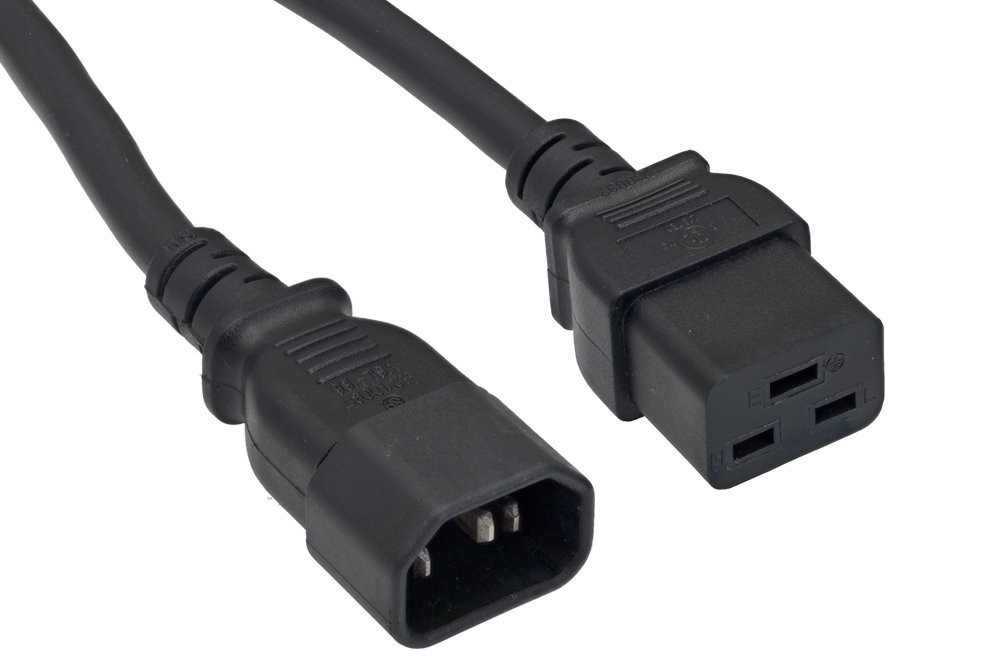 Cablelera AC Power Cord Extension, IEC320 C14 to IEC320 C19, 6', 14AWG, 15A, ...