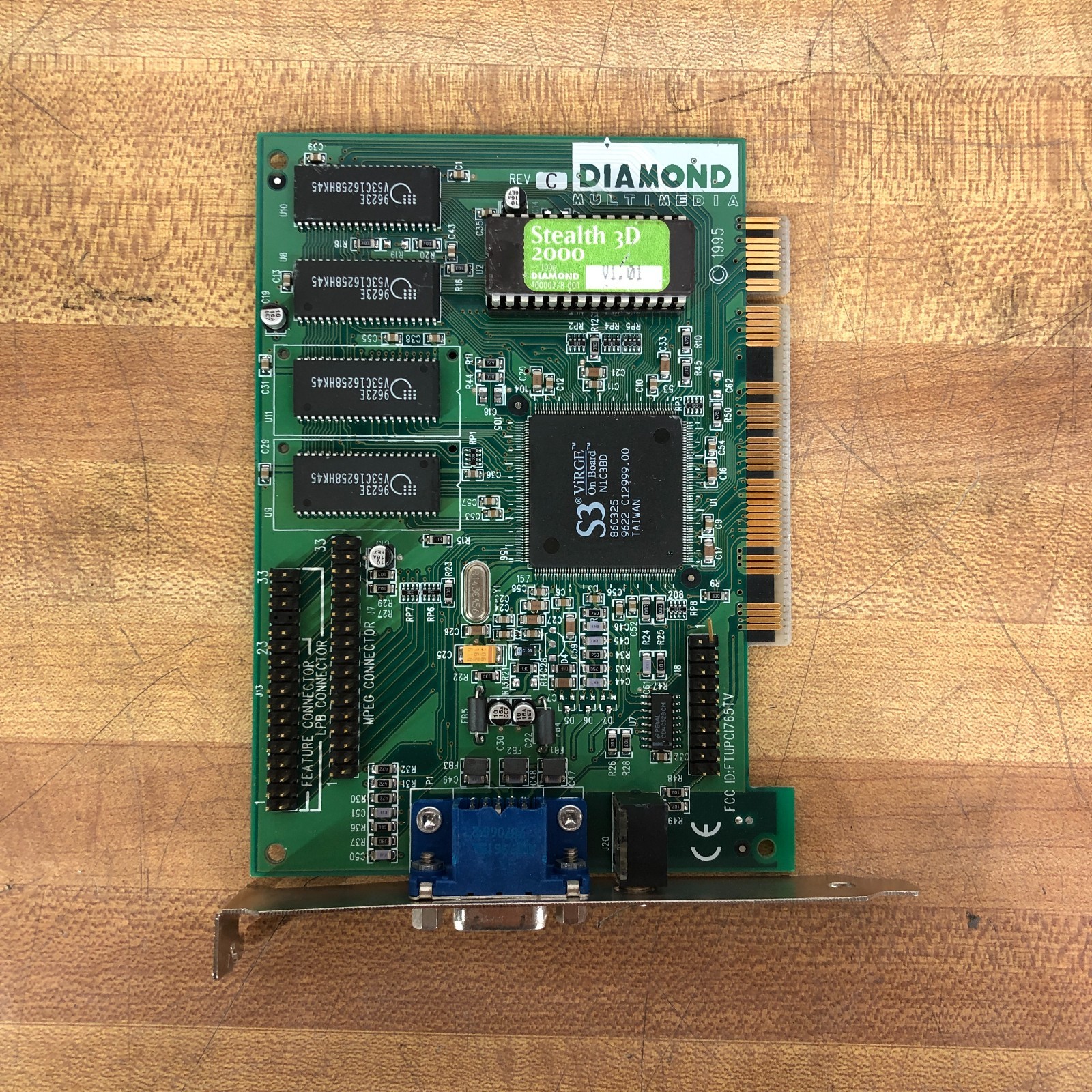 Diamond Stealth 3D 2000 S3 Virge PCI 2MB RAM VGA Video Card for Retro Gaming