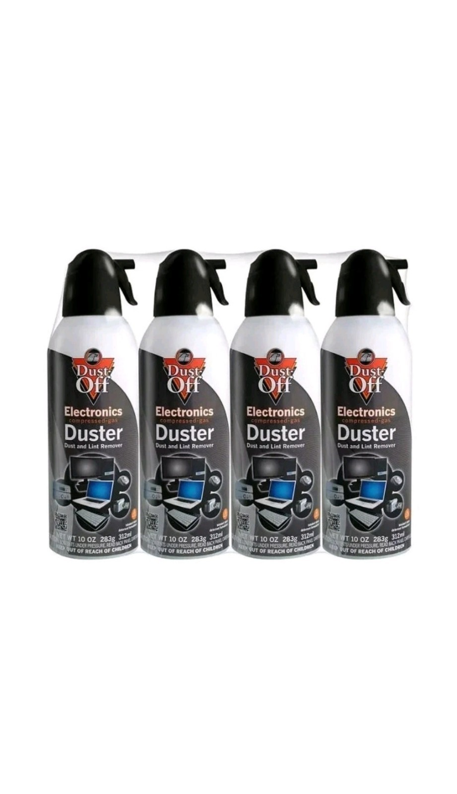 🔥Falcon Dust-Off Electronics Compressed Gas Duster, 10oz - 4 Pack 