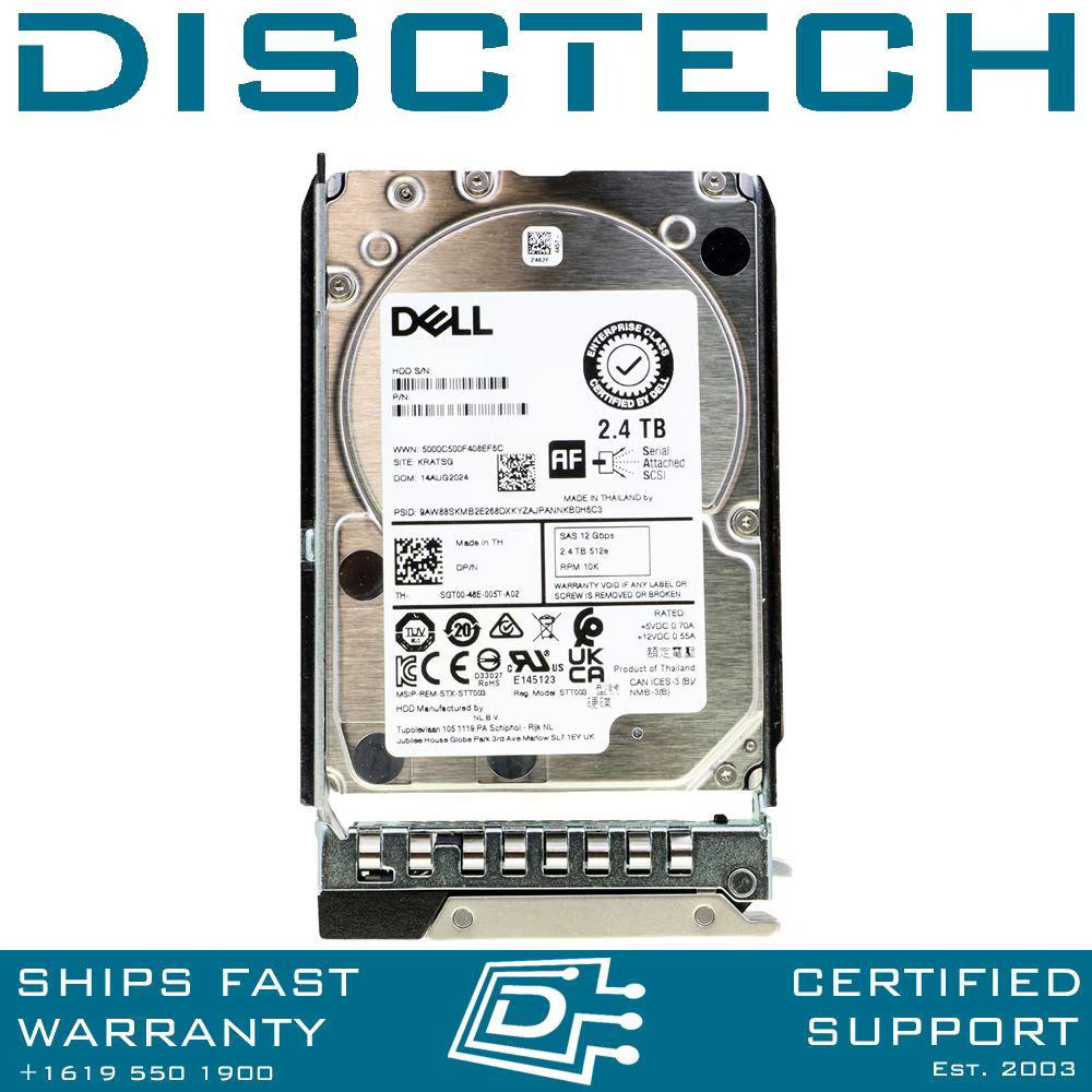 Dell 400-BEGI / 3KP7H 2.4TB SAS 2.5inch 10K RPM 12Gb/s 512e Hard Drive Kit