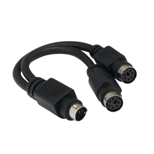 Lot 10pc 6" Mini DIN6 MDIN6 Male to 2x Female Y Cable PS/2 Keyboard Mouse PC Mac