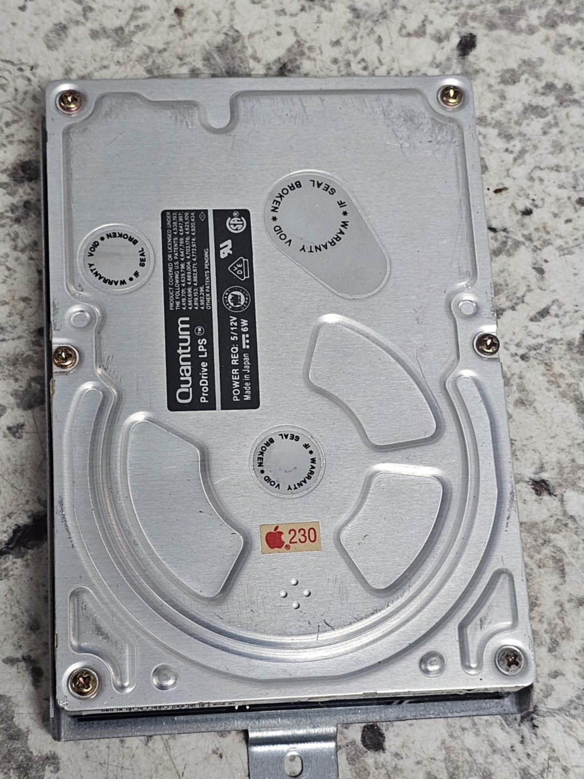 Rare Clean Retro Hard Drive Disk SCSI Quantum ProDrive LPS APPLE 230