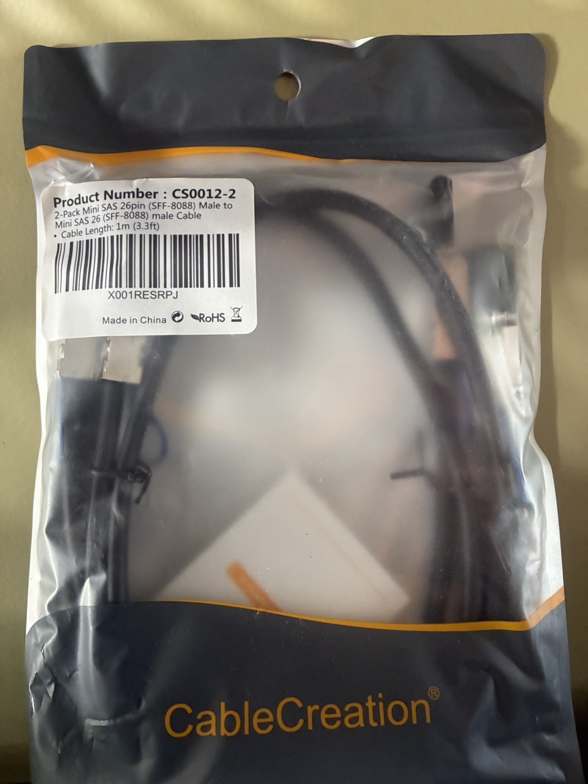2 Of CableCreation External Mini SAS 26pin (SFF-8088) Male to 26 1M