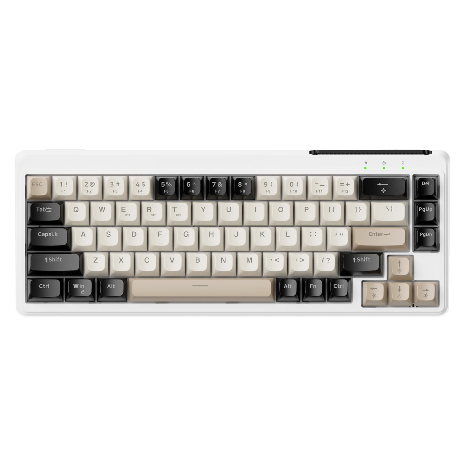 FREEWOLF M68 TriMode Wireless 65% Silent Membrane Keyboard Cheese
