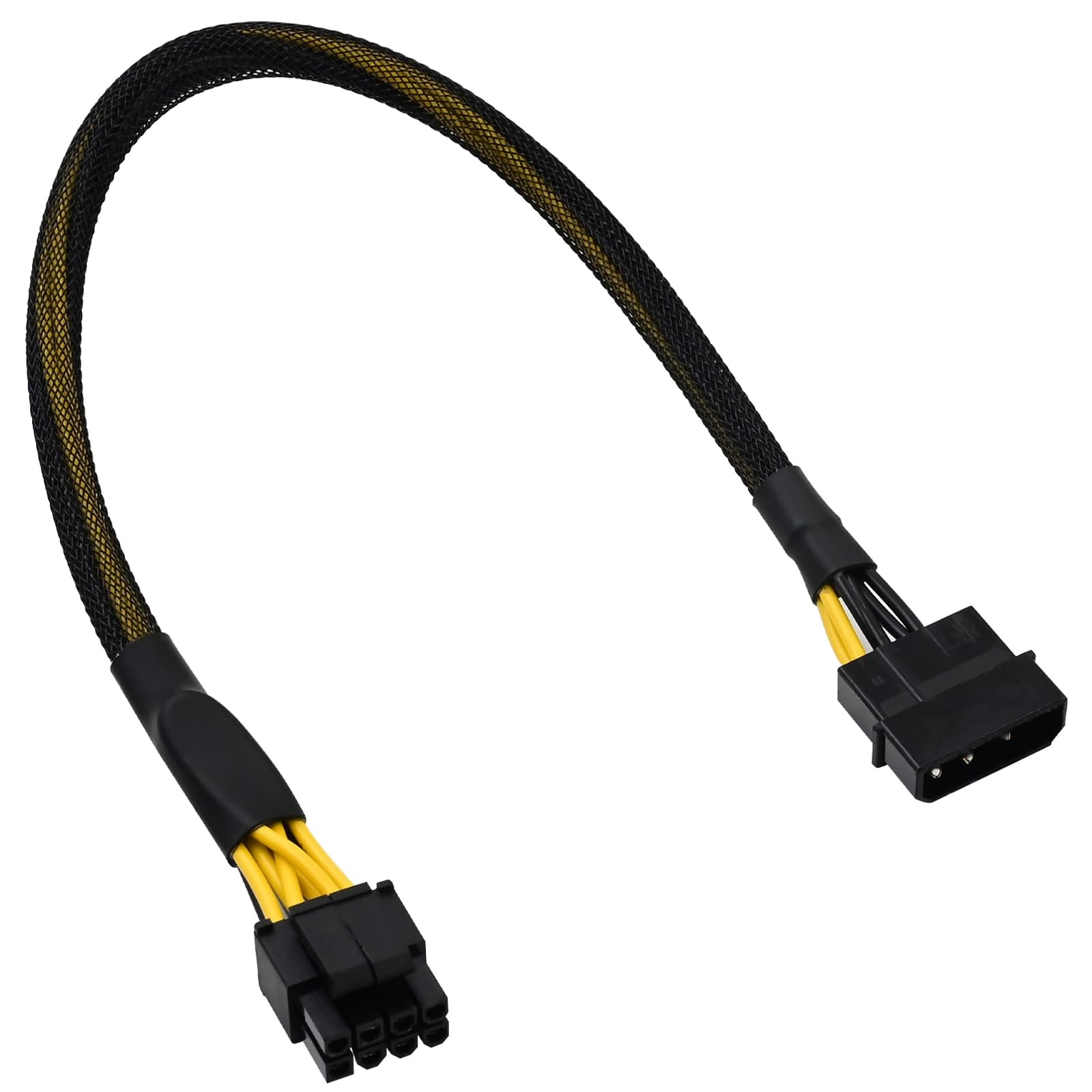 COMeap Molex to CPU 8 Pin EPS Power Cable, LP4 ATX 8 pin, Black 
