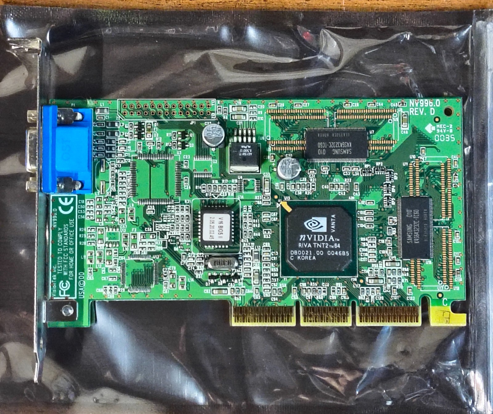 VisionTek NVIDIA RIVA TNT2 M64 16MB AGP Graphics Card NV996.0 - Tested