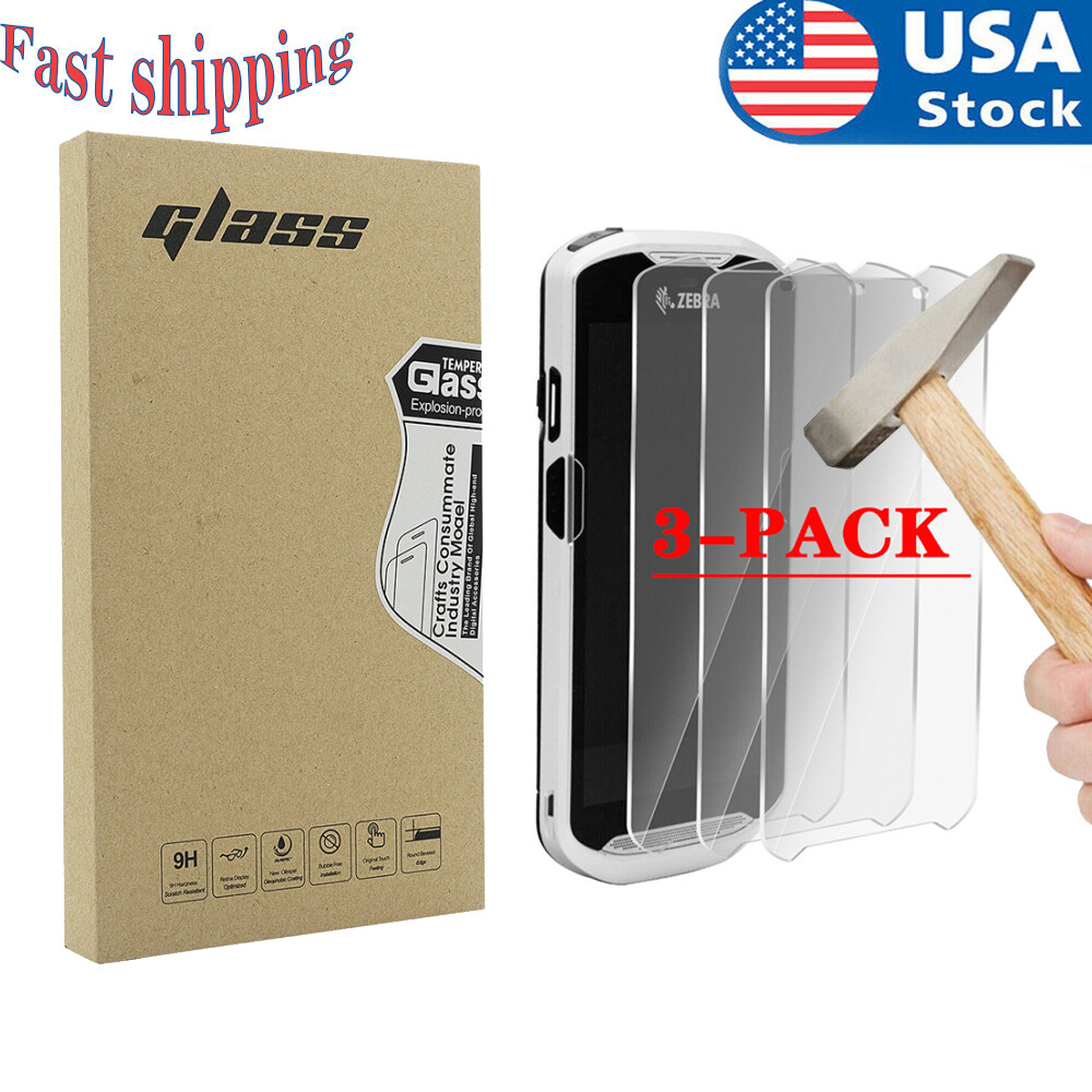 3-PACK Tempered Glass Screen Protector for Zebra TC51 TC52 TC56 TC57 TC510K