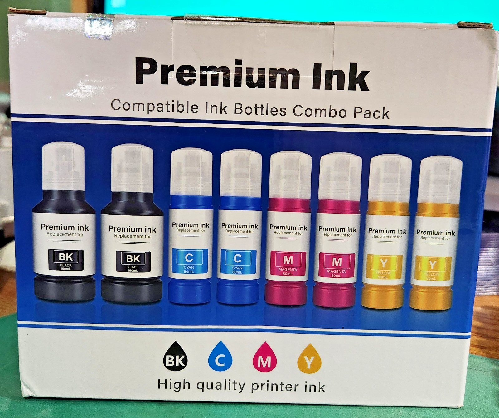 8 PACK Inkrobat T- 502 Ink Refill Bottles For Epson ECO TANK Printers 8 Pack