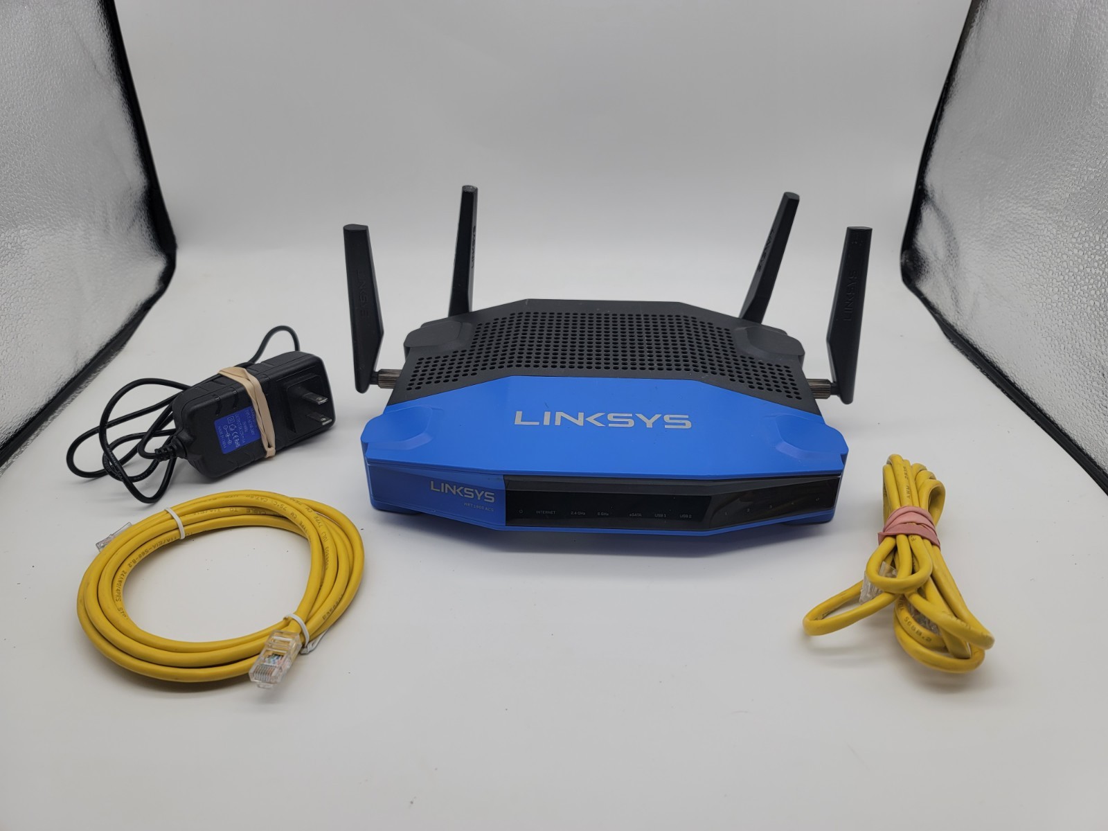Linksys WRT1900ACS V2 OpenWRT Compatible Wi-Fi Gigabit 4-Ports Router W/ Cables