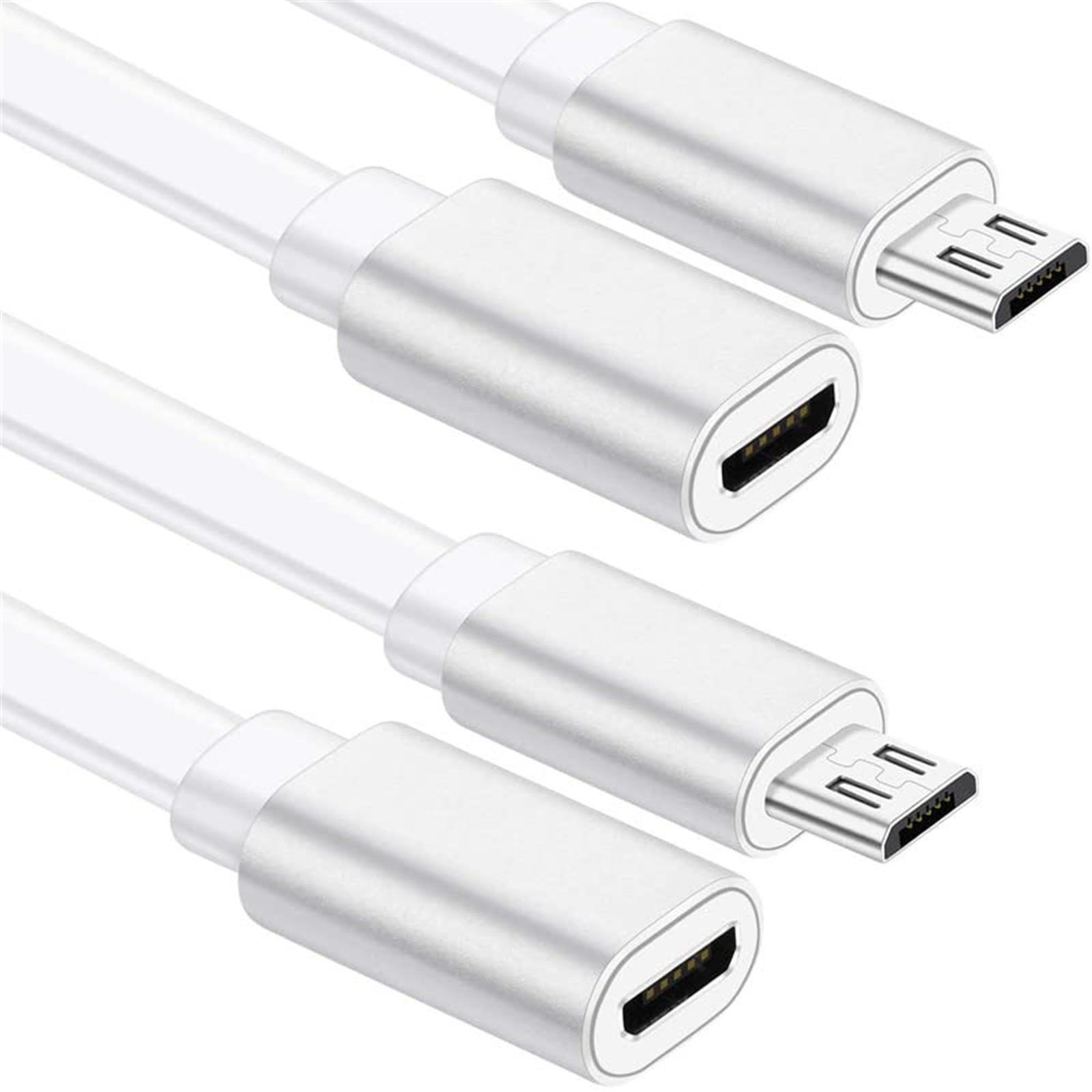 Sumind 2 Pcs Micro USB Extension Cable 10 ft/ 3 Meters, Micro USB Power Exten...