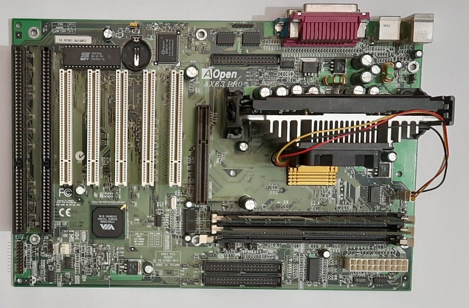 AOpen AX63 Pro Slot 1 ISA AGP Retro Motherboard + Intel Pentium III 667MHz + 256MB