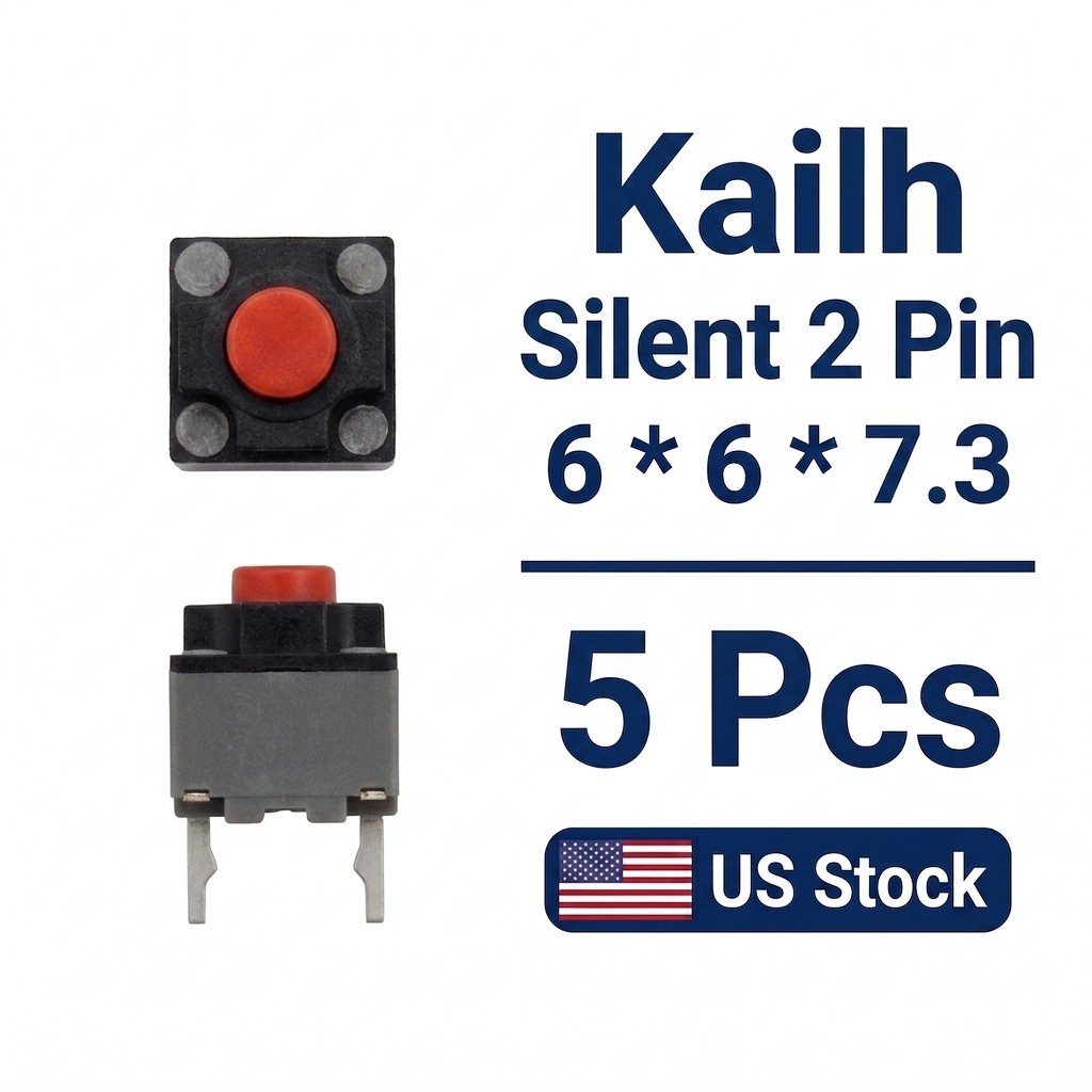 5 Pcs Kailh Mute Button 6*6*7.3 Silent Switch Wireless Mouse Button Micro Switch