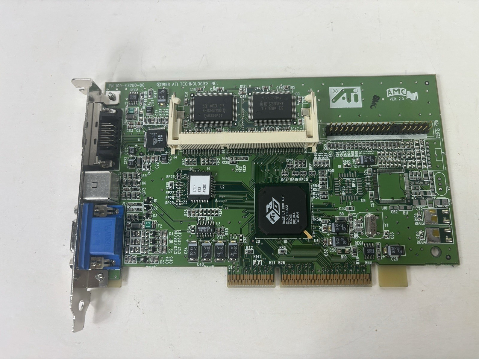 ATI 3D Rage Lt Pro AGP - Video Card - 109-47200-00 Tested and works