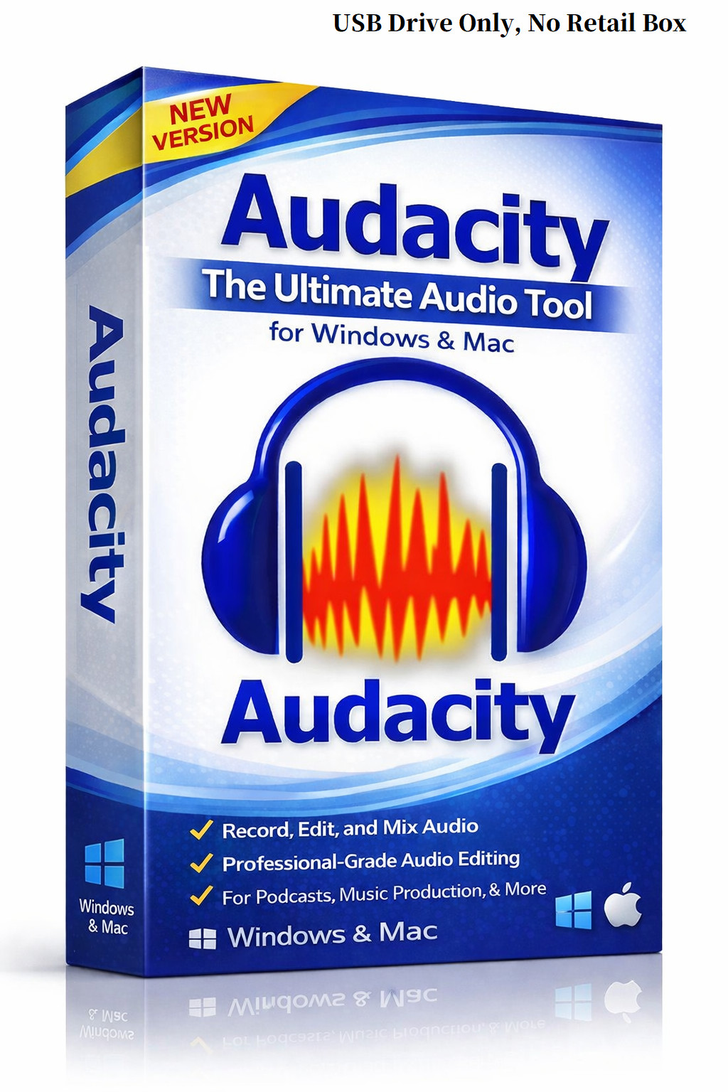 Audacity 2026 Software, Professional Audio Music Editing Recording, Podcasting