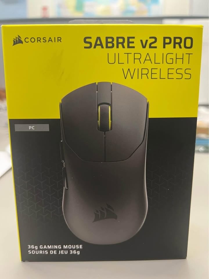 Sabre v2 PRO Wireless Ultralight FPS PC Gaming Mouse – Black