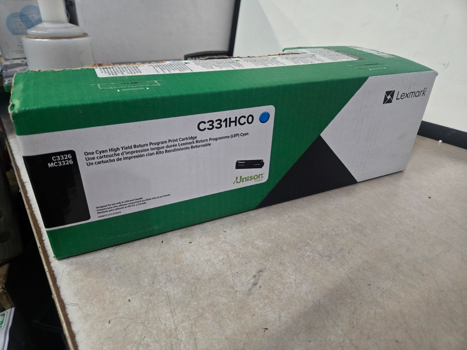 Lexmark C331HC0 H Cyan High Yield Return Program Print Cartridge NOB Sealed