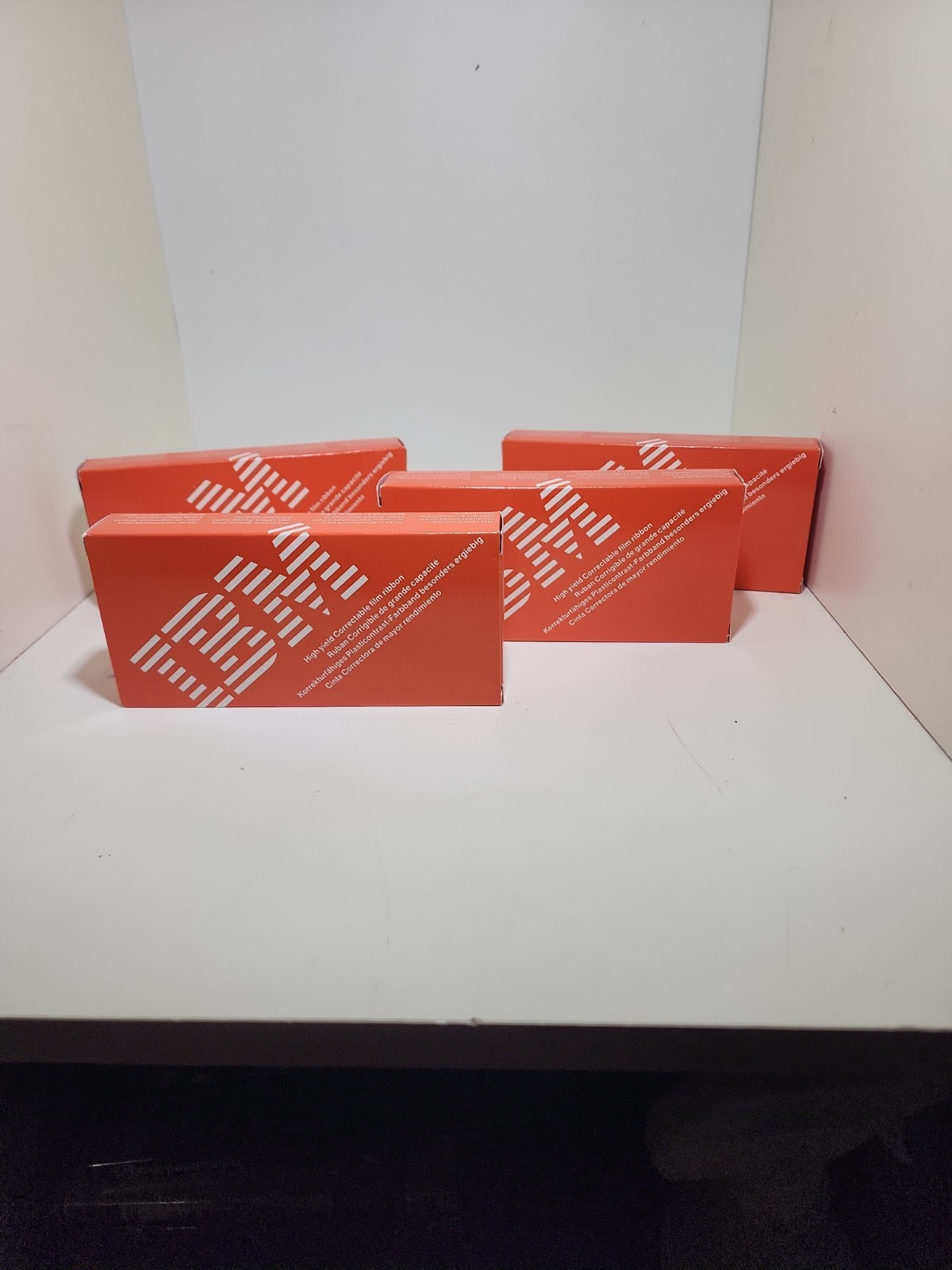 IBM High Yield Correctable Film Ribbon Black Typewriter Ribbon 4 Boxes 1 299 095