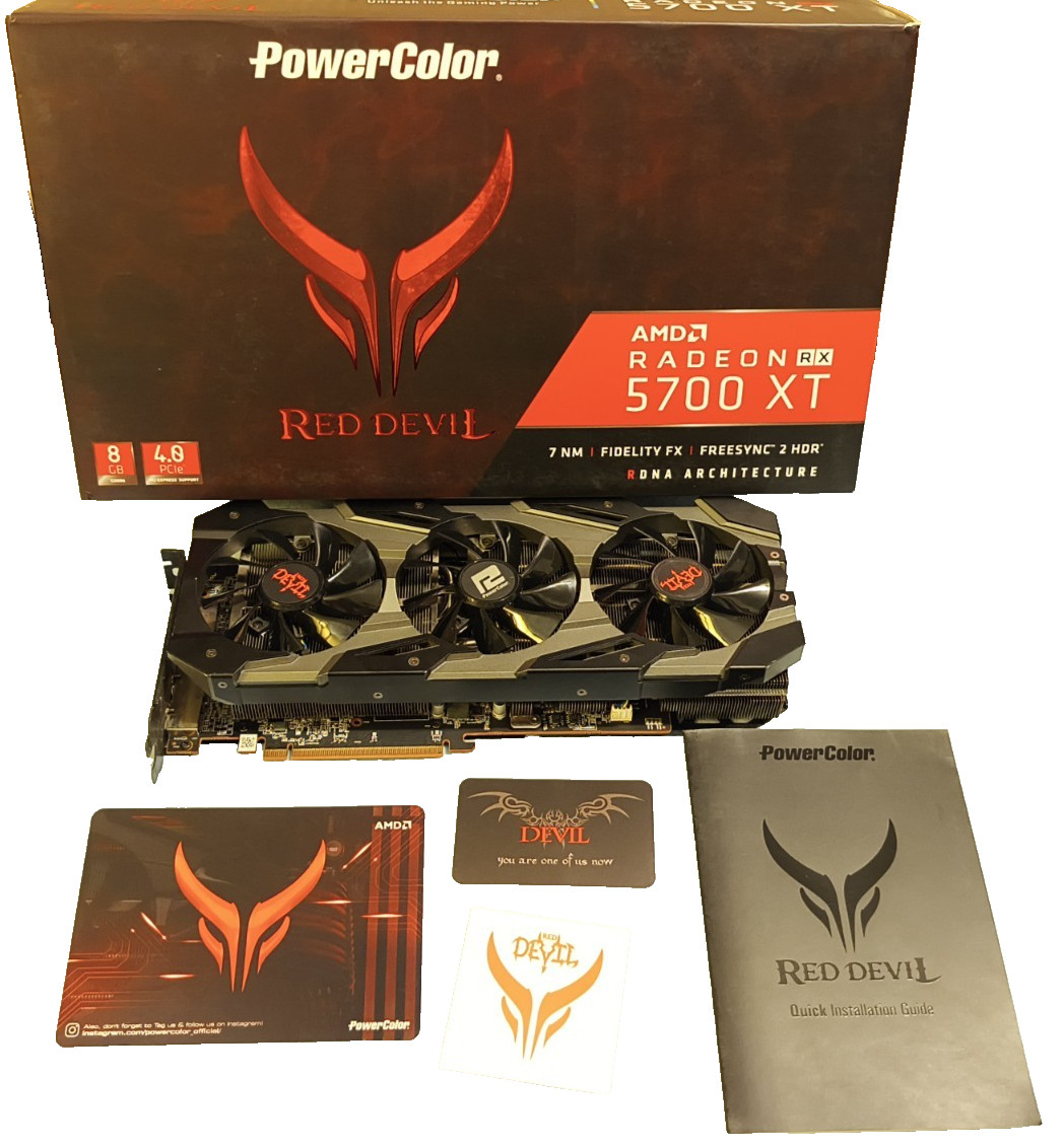PowerColor Red Devil RX 5700 XT AMD Radeon Full RGB– Serviced, Tested, box