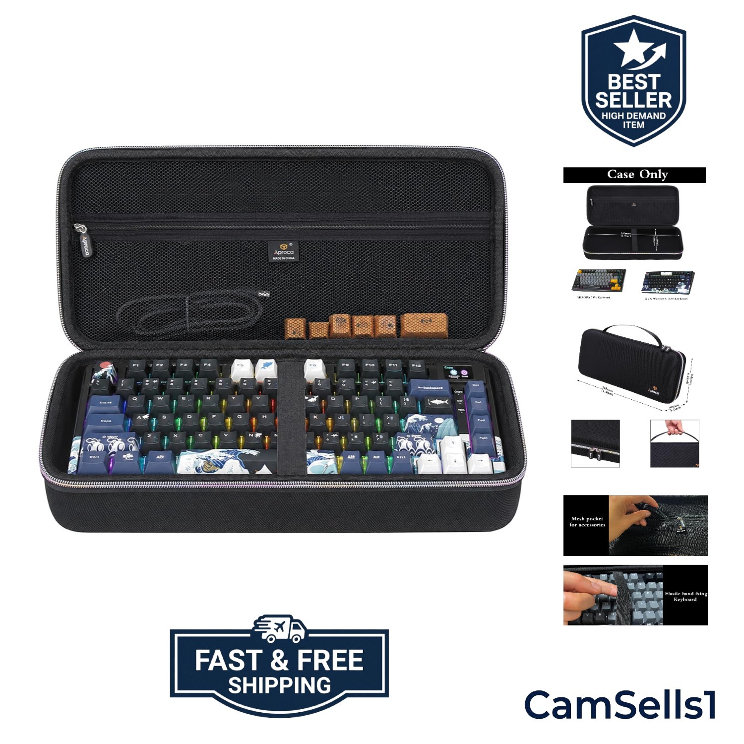 Case for Womier SK80 / RK ROYAL KLUDGE R75 75% Gaming Keyboard