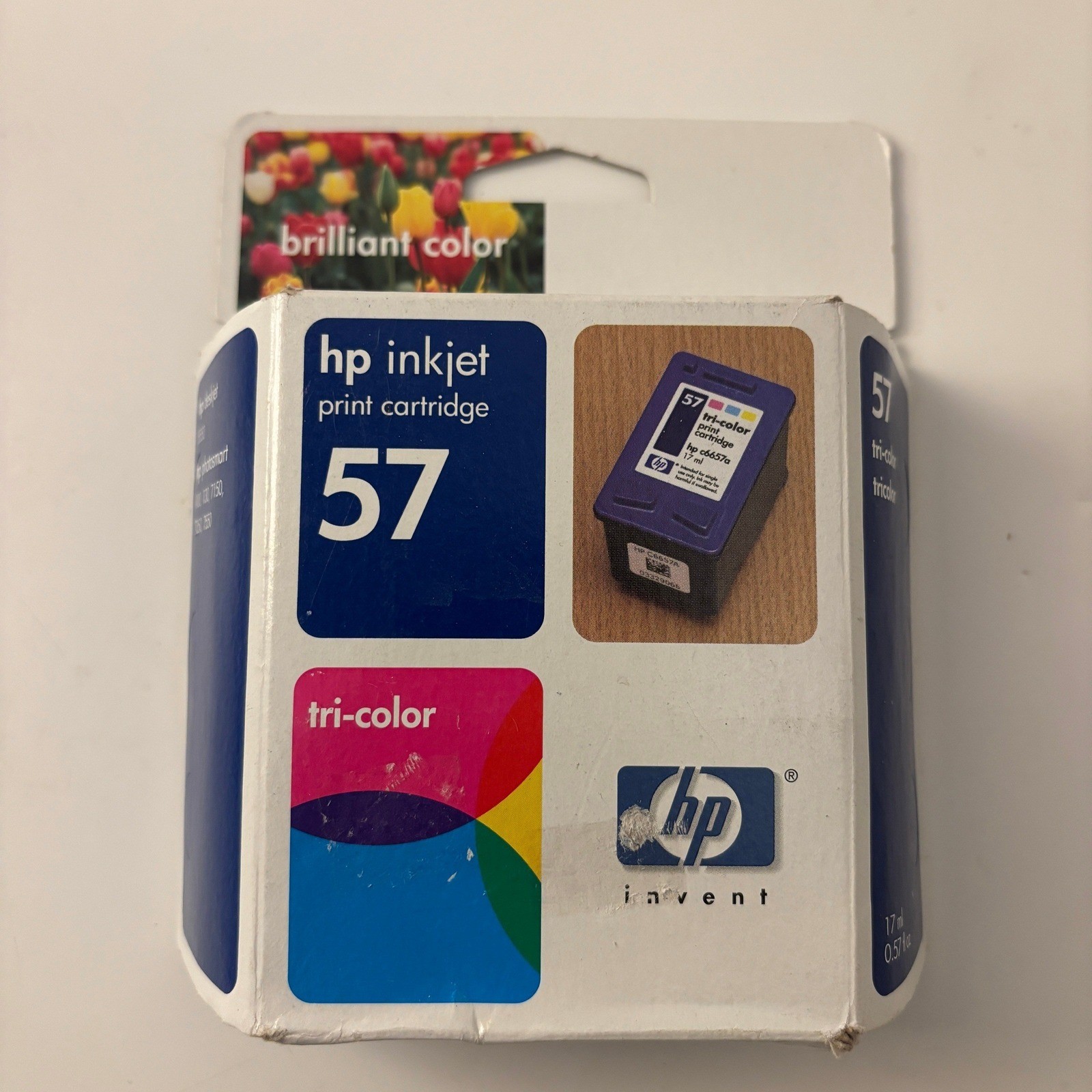 VTG Y2K HP 57 Tri-Color Inkjet Print Cartridge C6657A Exp 08/2004 SEALED