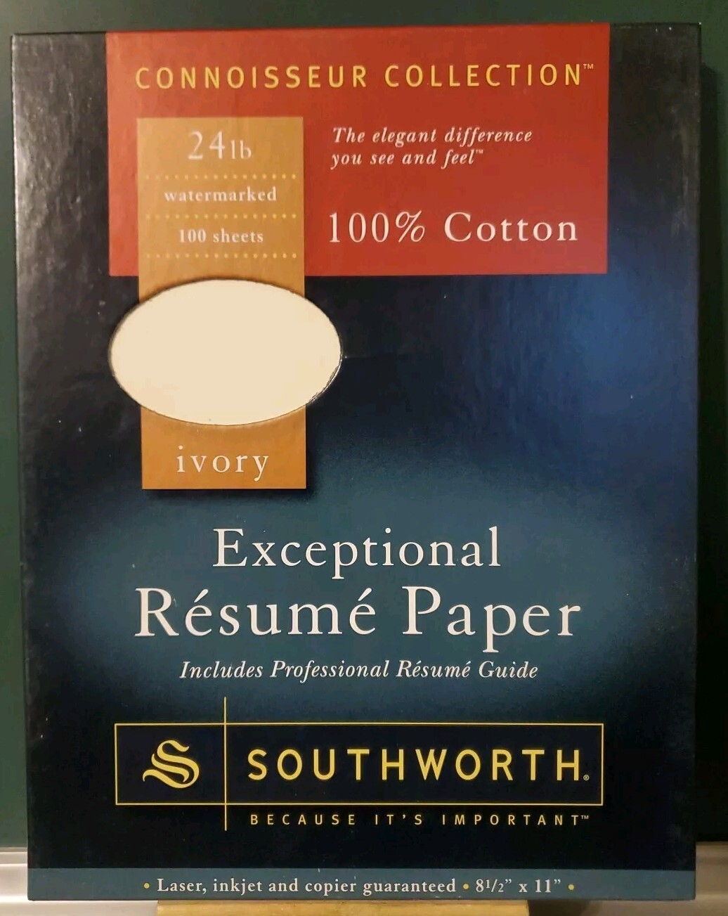 Southworth Connoisseur Collection Exceptional Resume Ivory Paper 100% cotton