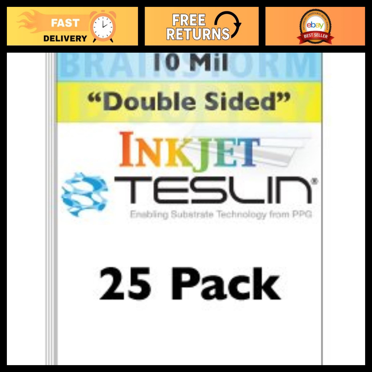 Synthetic Inkjet Teslin Paper - 25 Sheets, Waterproof & Durable, Ideal for ID Ca