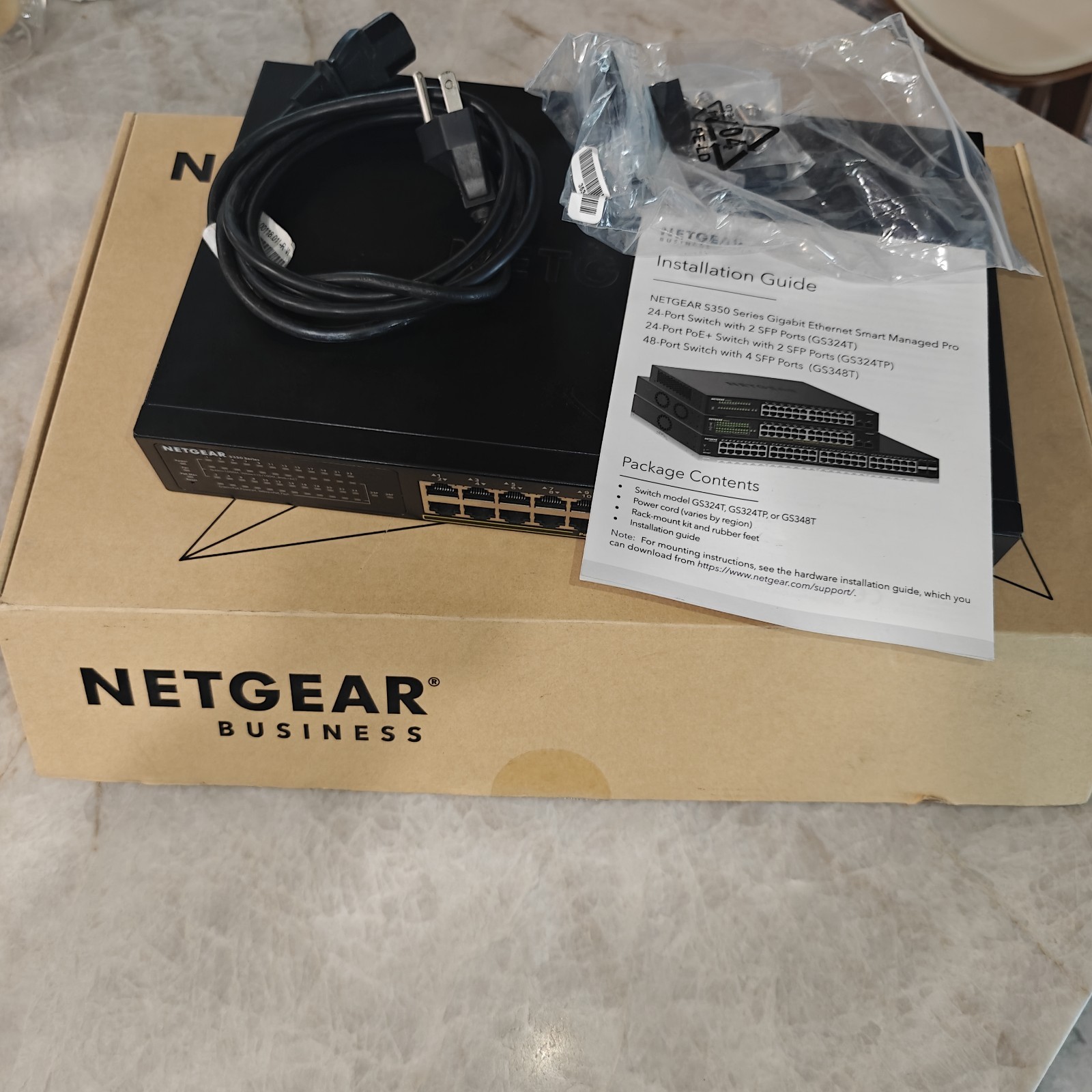 NETGEAR  GS324P100NAS  24 Port POE 190w GS324TP Ethernet Switch *Tested Working*