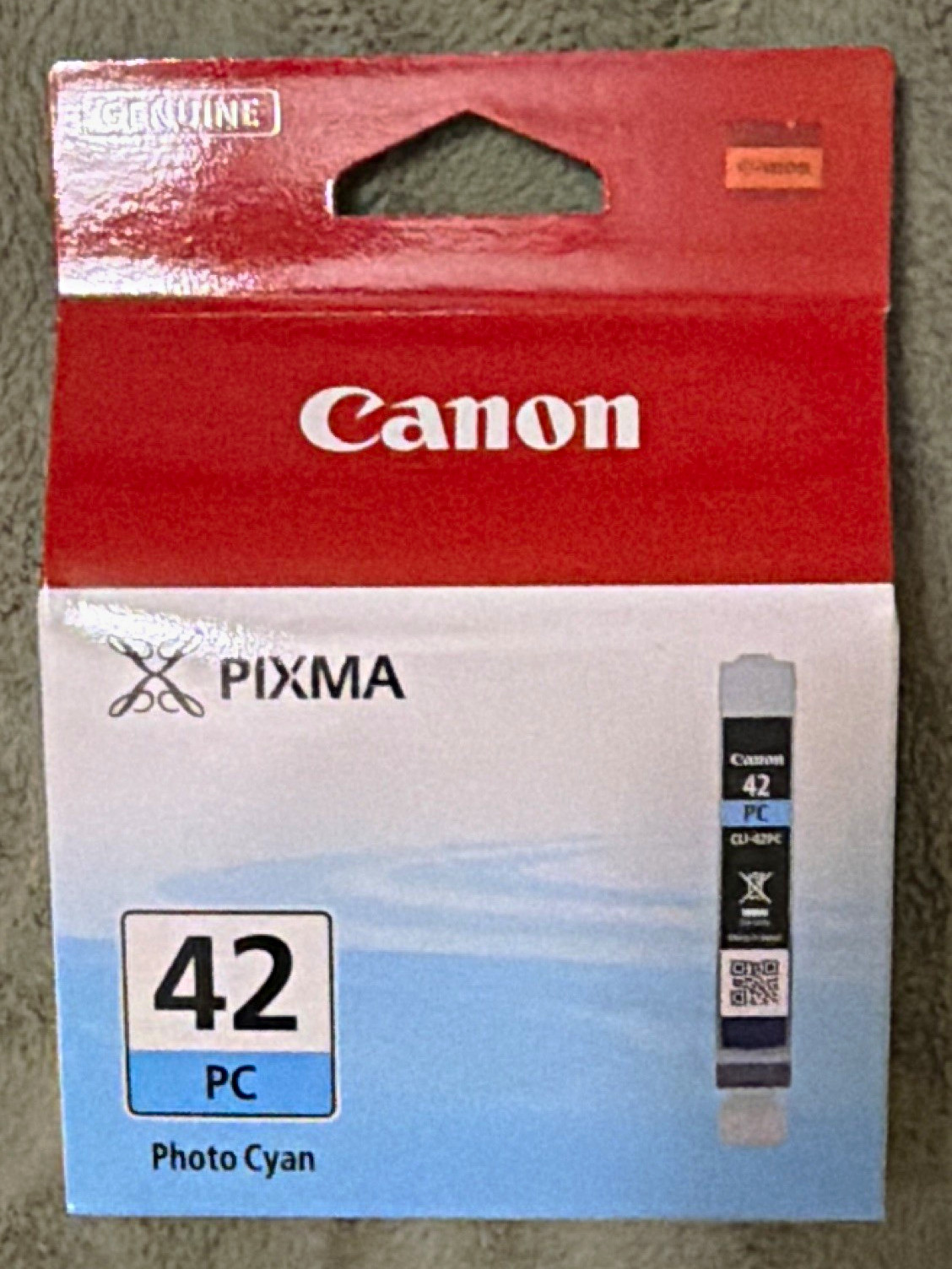 Canon Genuine CLI-42PC Photo Cyan Ink Cartridge for PIXMA Inkjet