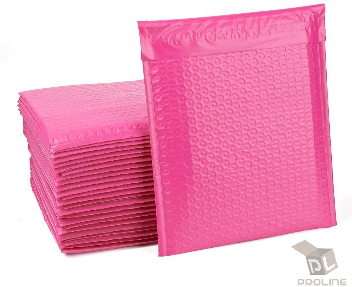 100 Pink Poly Bubble Padded Envelopes Self-Sealing Mailers 8.5X12 (Inner 8.5x11)