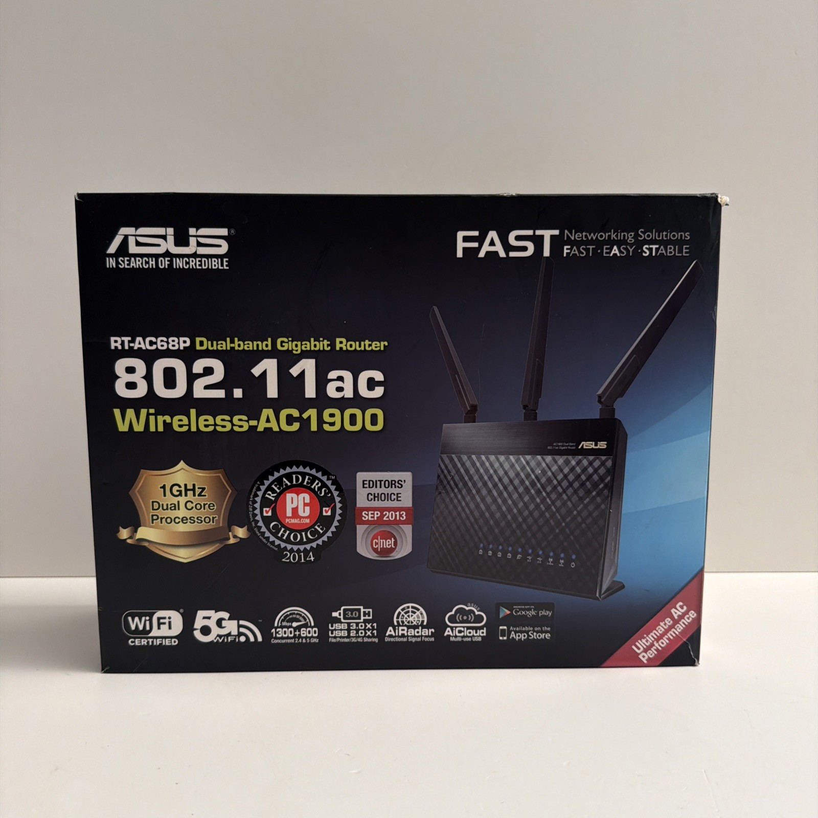 ASUS Router RT-AC68P Dual Band 802.11ac Wireless-AC1900 in Box