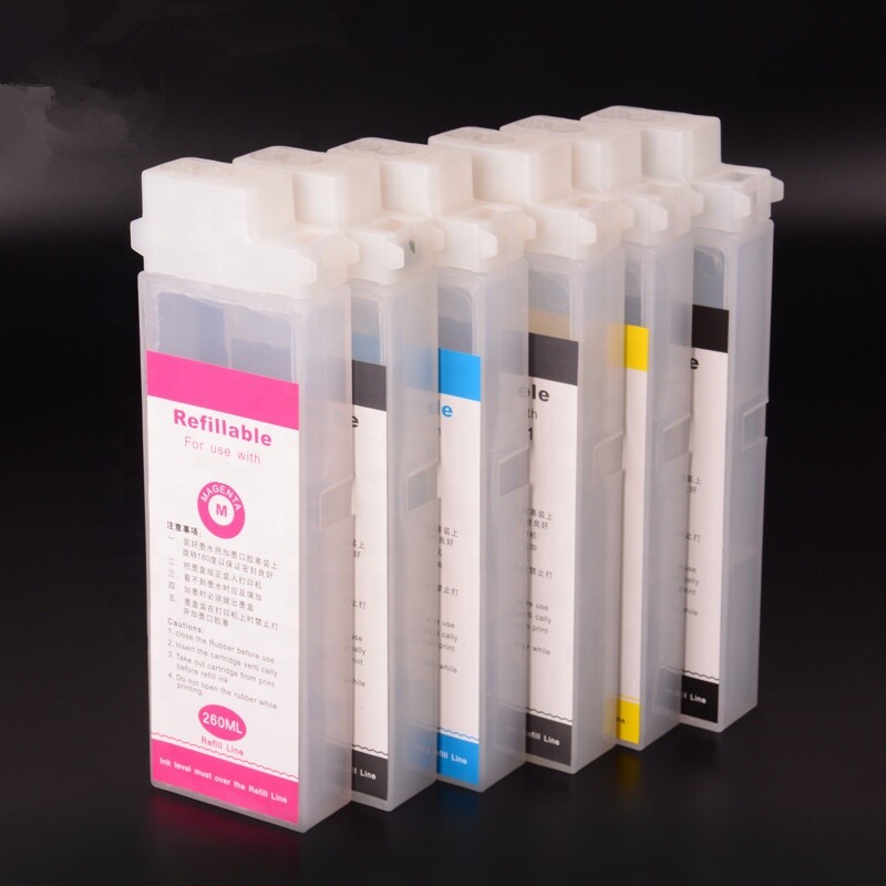 6PCS Empty Refillable Ink Cartridge With Chip For Canon TM-200 205 300 305