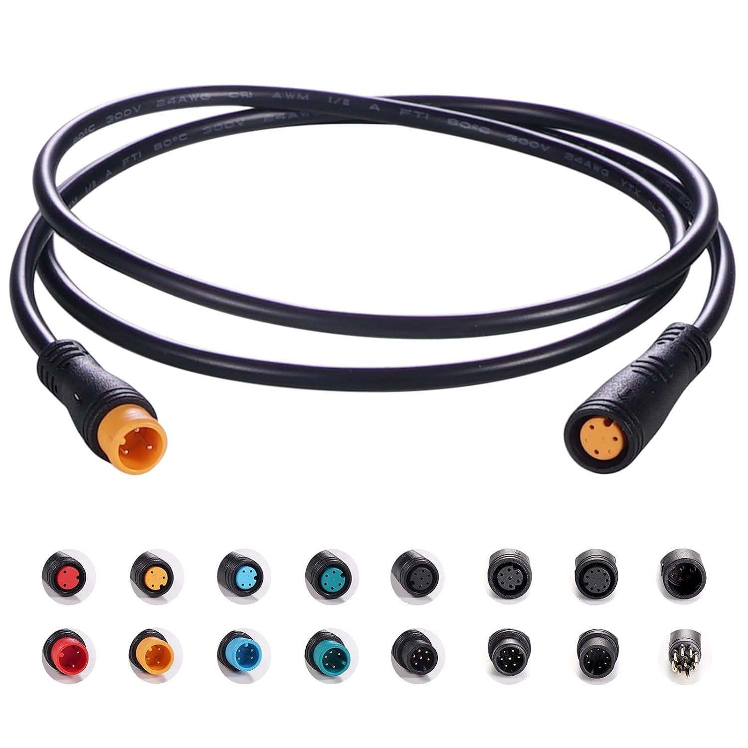 Extension Cable 2Pin/3Pin/4Pin/5Pin/6Pin Waterproof Plug with a Single