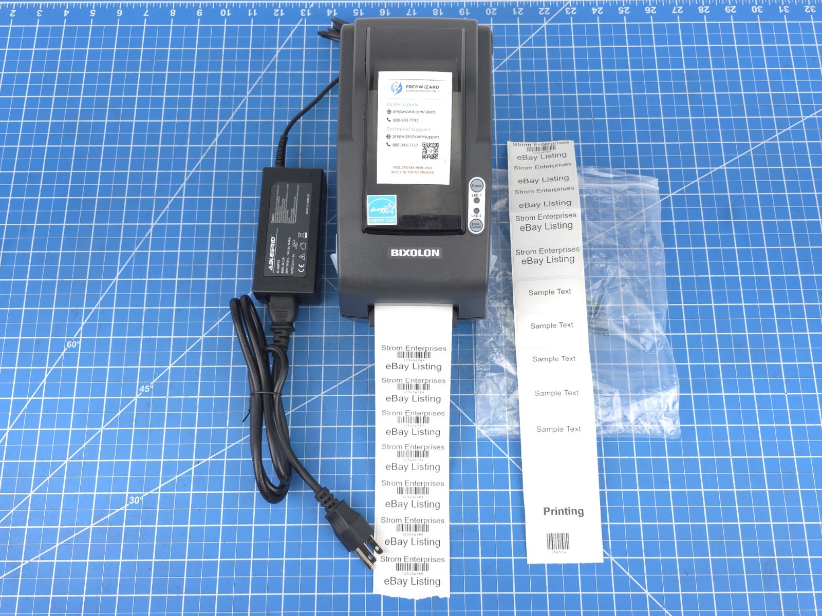 Bixolon SLP-DX220B 2" Barcode Label Thermal Printer w/ Power Adapter & Cord