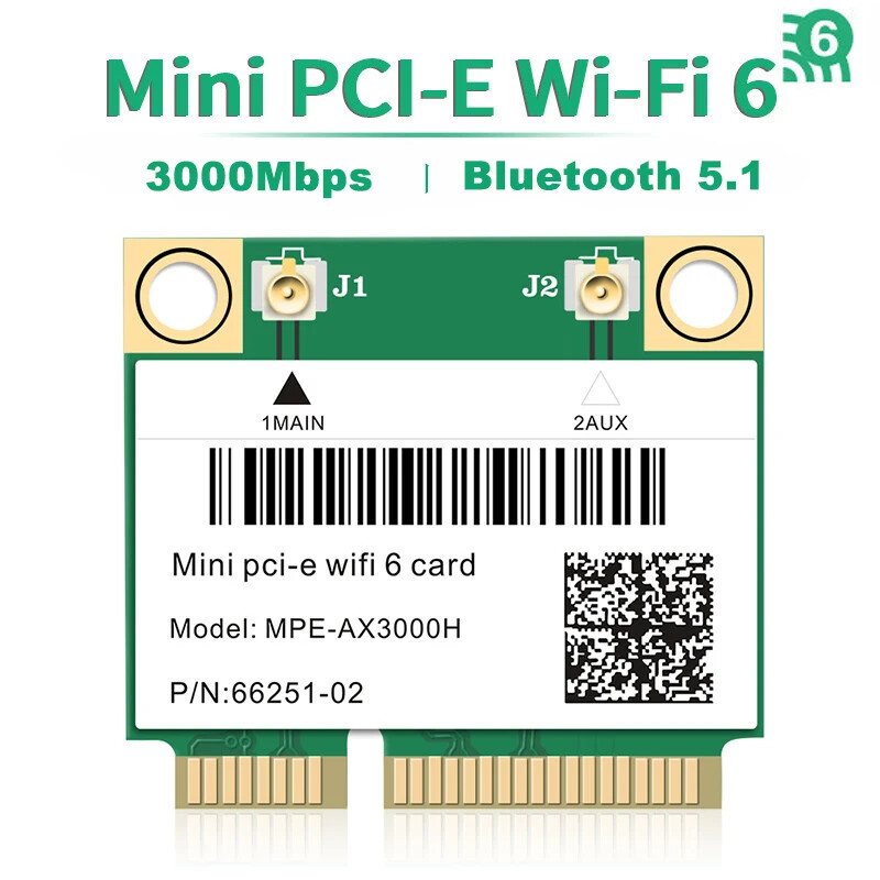 Wifi 6 PCI-E Card Intel AX200 AX200HMW Wireless Adapter Wifi Card Bluetooth 5.2