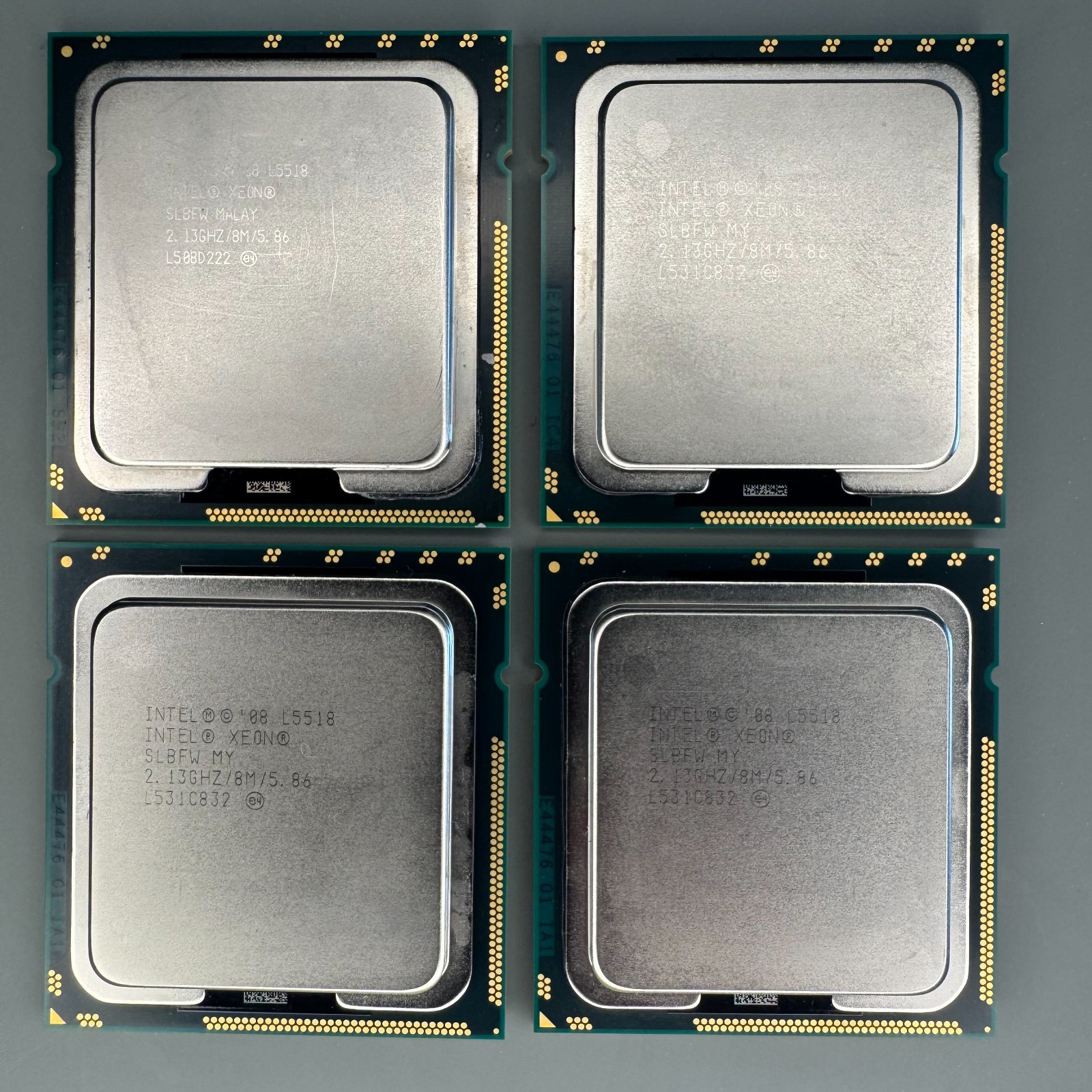 *Matching Lot of 4* SLBFW Intel Xeon L5518 4-Core 2.13GHz LGA 1366 Low Power CPU