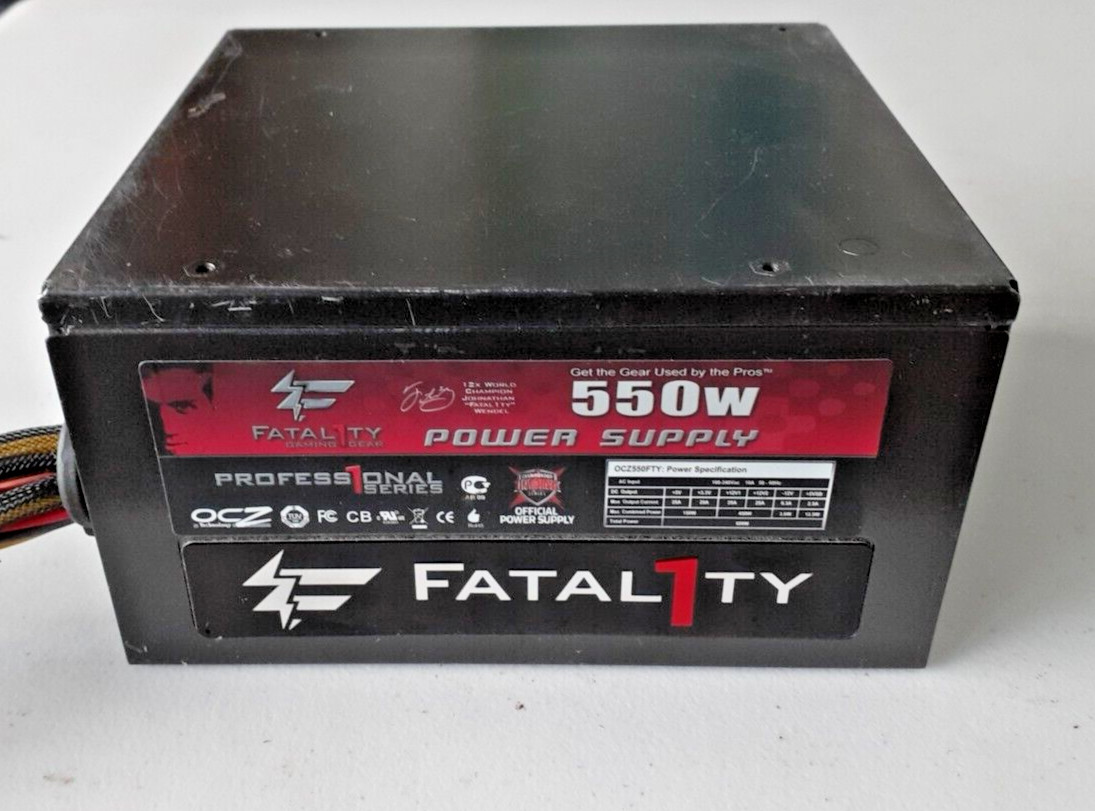 OCZ Fatal1ty 550W ATX PC Desktop Computer Power Supply Model Number: OCZ550FTY
